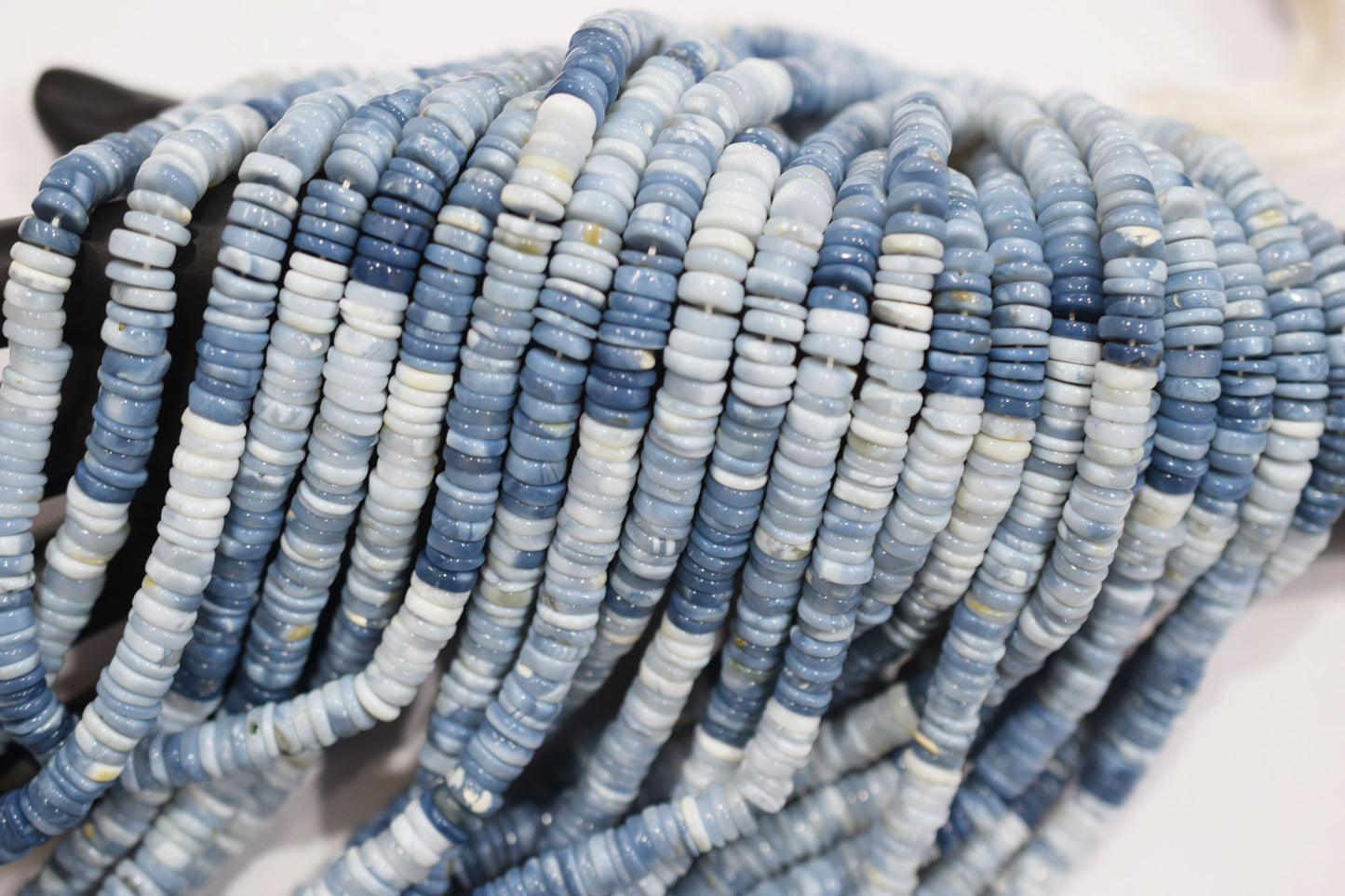 Natural Denim Opal Tyre Shape Beads , Sold By Strand , 6 - 7 mm , 16" , 19576