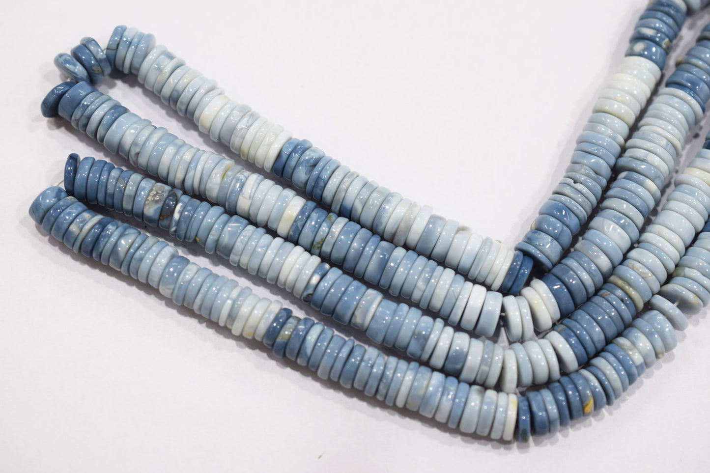 Natural Denim Opal Tyre Shape Beads , Sold By Strand , 8 - 9 mm , 16" , 19577