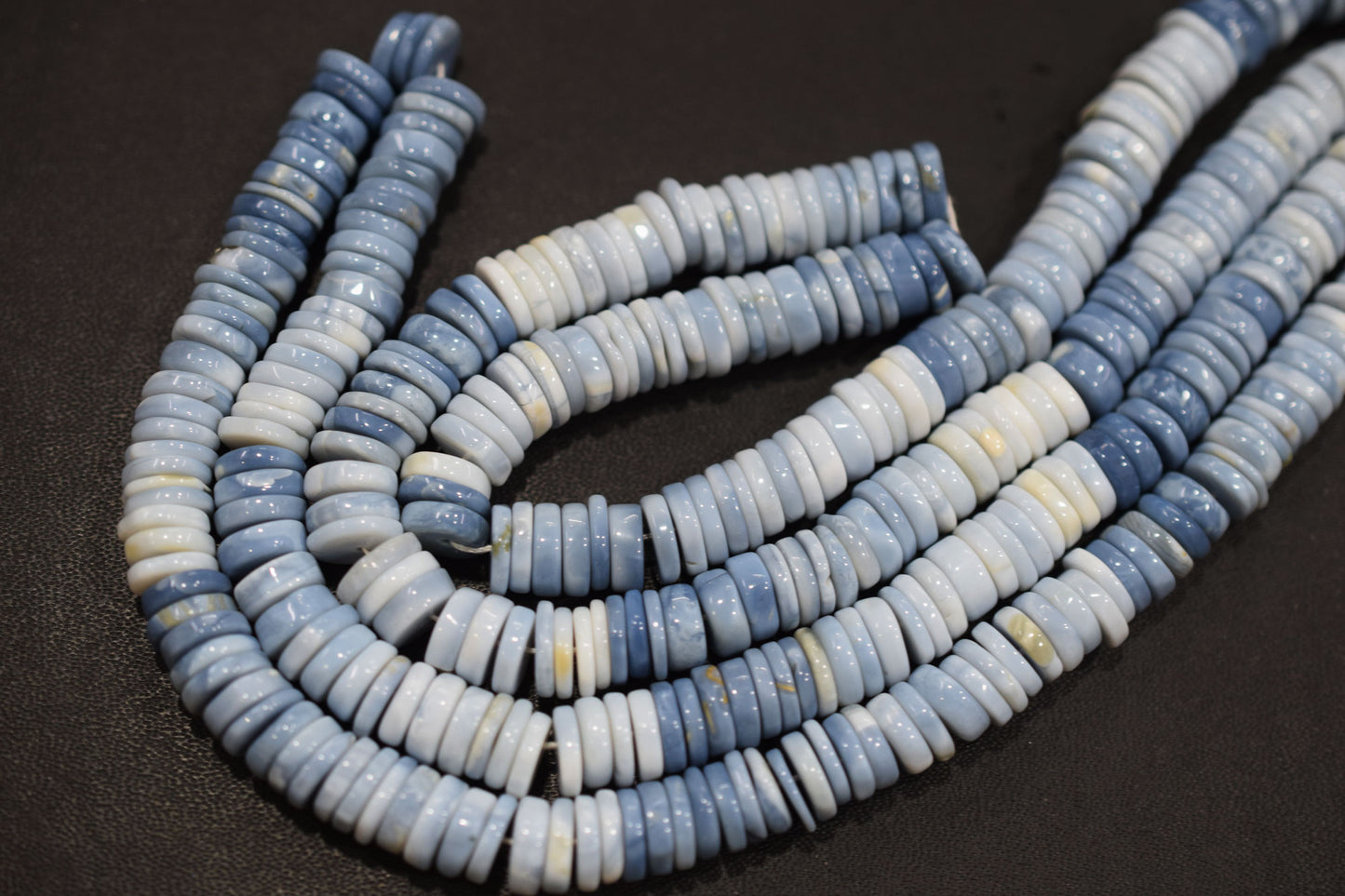 Natural Denim Opal Tyre Shape Beads , Sold By Strand , 8 - 9 mm , 16" , 19577