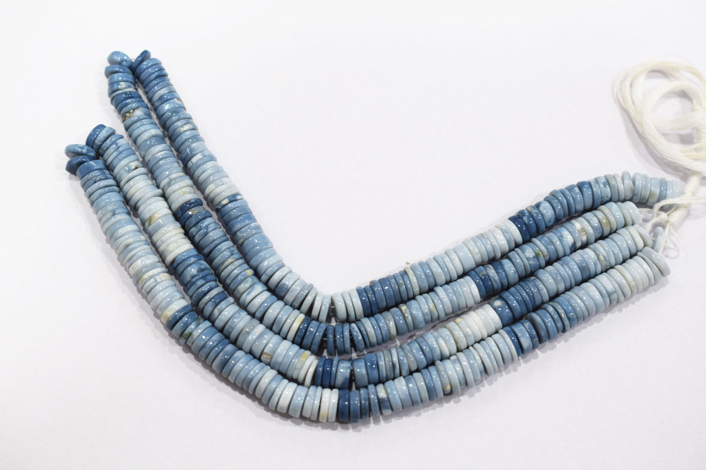 Natural Denim Opal Tyre Shape Beads , Sold By Strand , 8 - 9 mm , 16" , 19577
