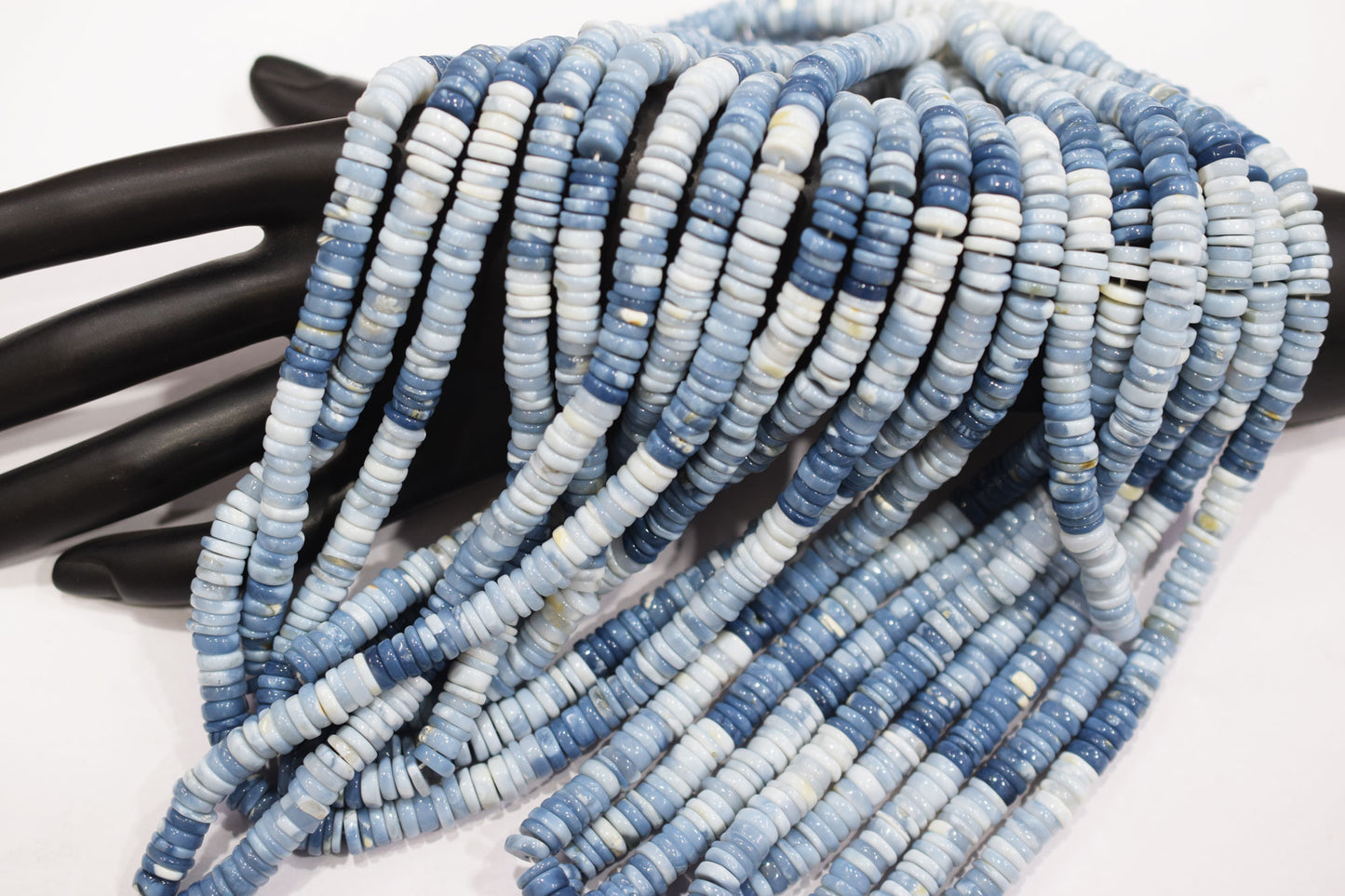 Natural Denim Opal Tyre Shape Beads , Sold By Strand , 7 - 8 mm , 16" , 19579