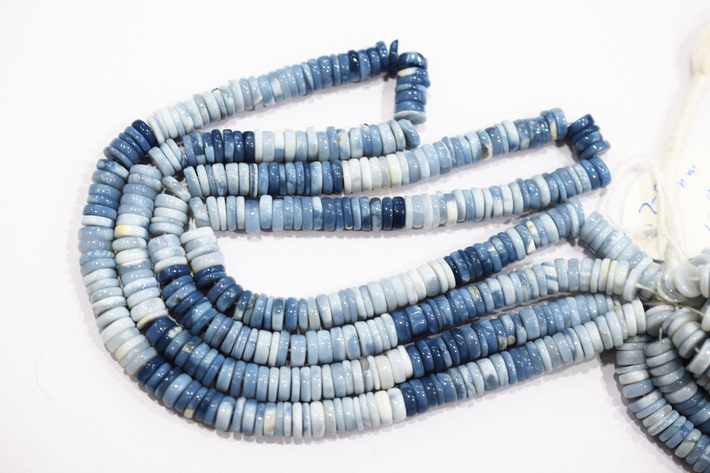 Natural Denim Opal Tyre Shape Beads , Sold By Strand , 7 - 8 mm , 16" , 19579