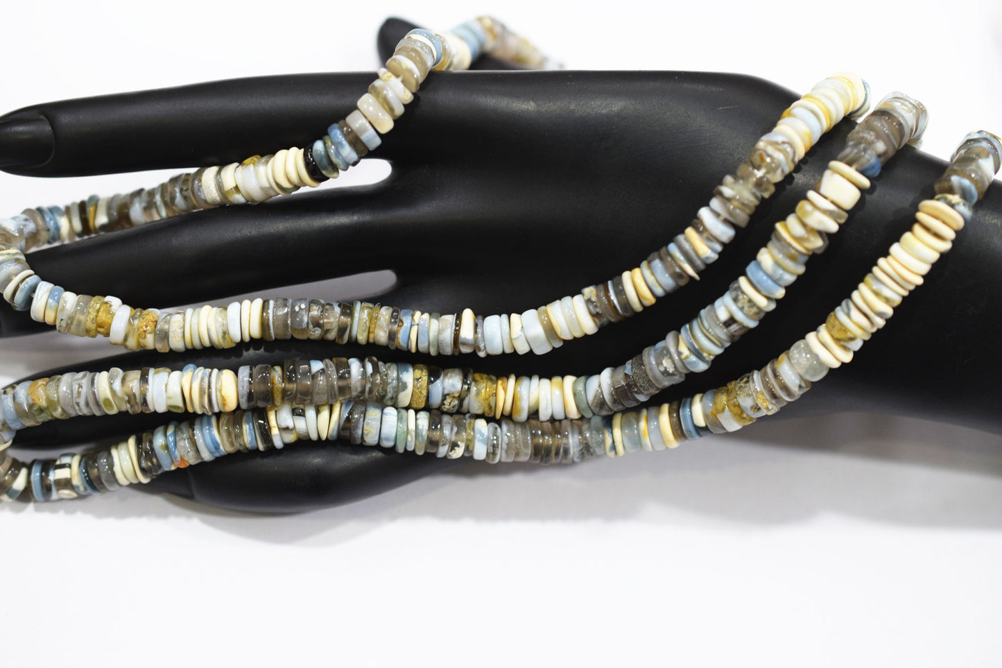 Natural Denim Opal Tyre Shape Beads , Sold By Strand , 5.50 - 6.50 mm , 16" , 19581