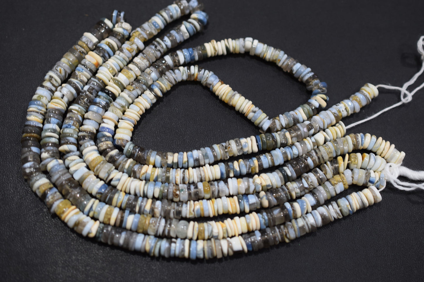 Natural Denim Opal Tyre Shape Beads , Sold By Strand , 5.50 - 6.50 mm , 16" , 19581
