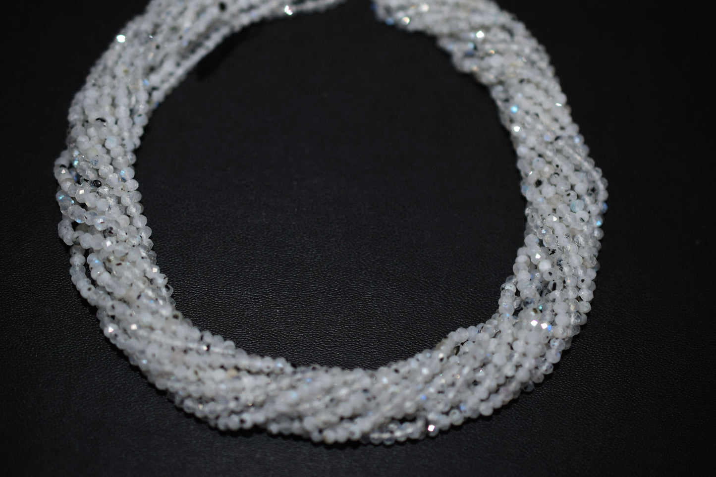 Moss Rainbow Moonstone Faceted Beads , Sold By Strand , 3.00 mm , 13 inches , 19593