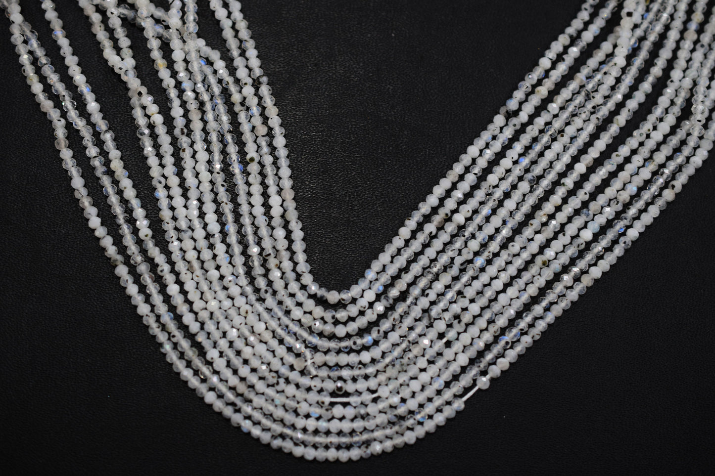 Moss Rainbow Moonstone Faceted Beads , Sold By Strand , 3.00 mm , 13 inches , 19593