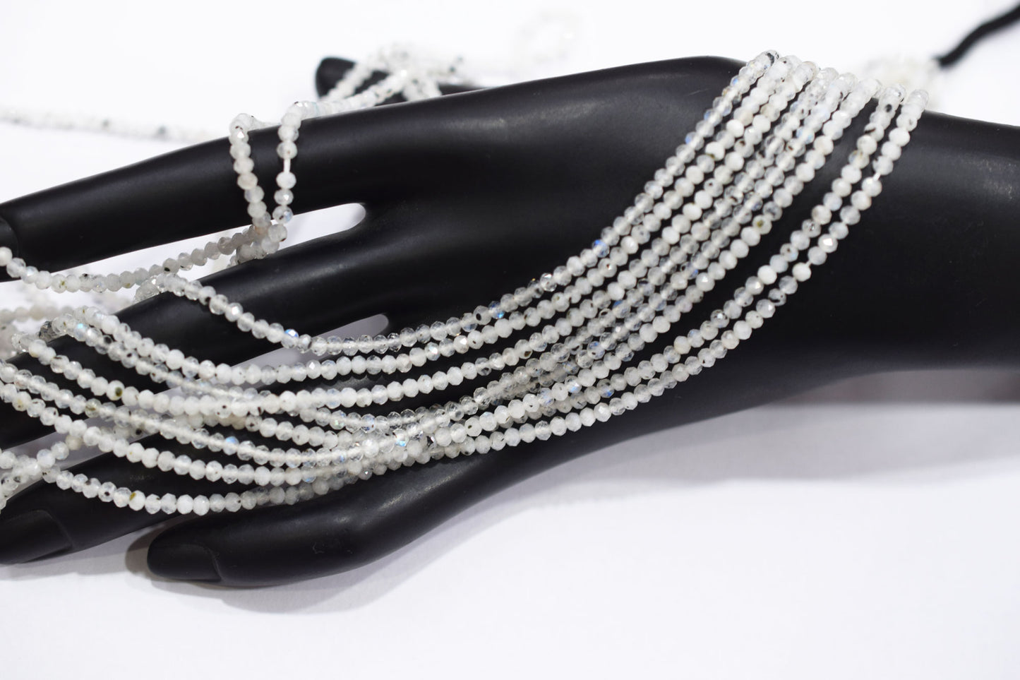 Moss Rainbow Moonstone Faceted Beads , Sold By Strand , 3.00 mm , 13 inches , 19593
