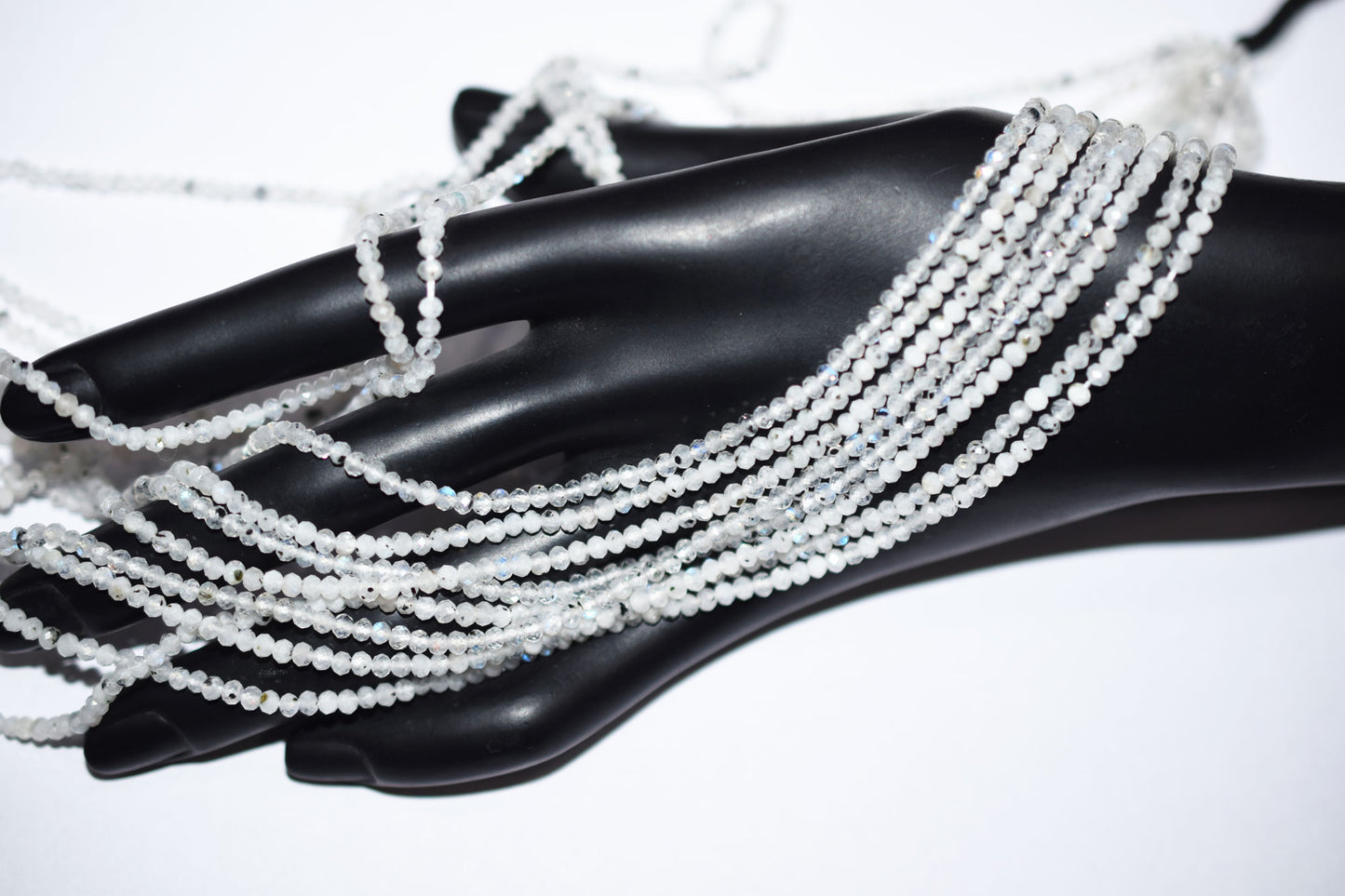 Moss Rainbow Moonstone Faceted Beads , Sold By Strand , 3.00 mm , 13 inches , 19593
