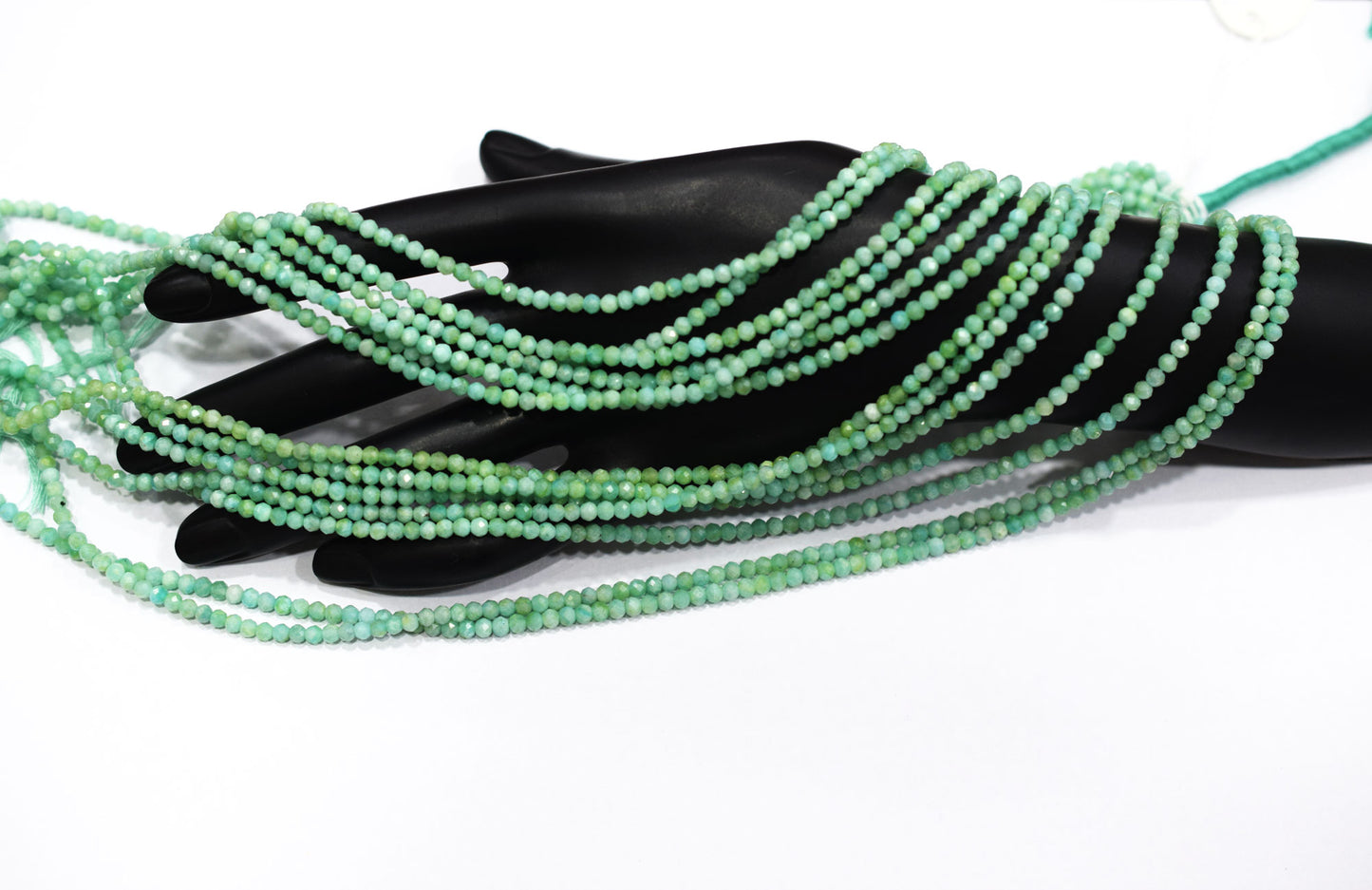 Natural Amazonite Faceted Beads , Sold By Strand , 3.25 - 3.50 mm , 13 inches , 19596