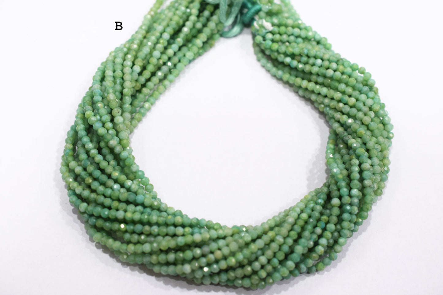 Natural Amazonite Faceted Beads , Sold By Strand , 3.25 - 3.50 mm , 13 inches , 19596