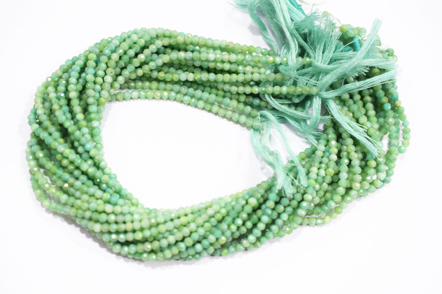 Natural Amazonite Faceted Beads , Sold By Strand , 3.25 - 3.50 mm , 13 inches , 19596
