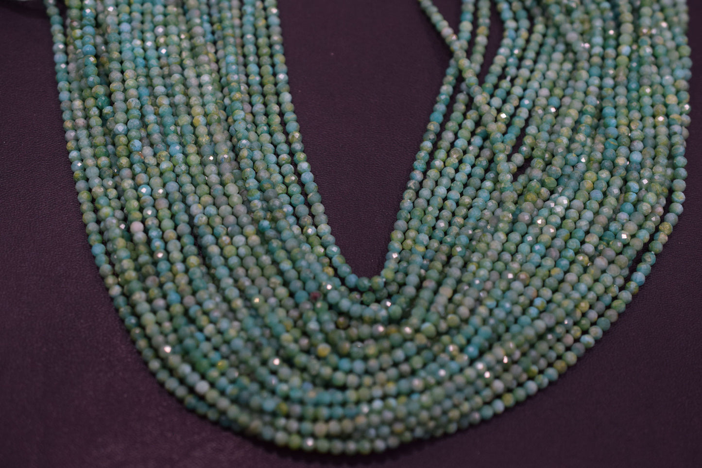 Natural Amazonite Faceted Beads , Sold By Strand , 3.25 - 3.50 mm , 13 inches , 19597