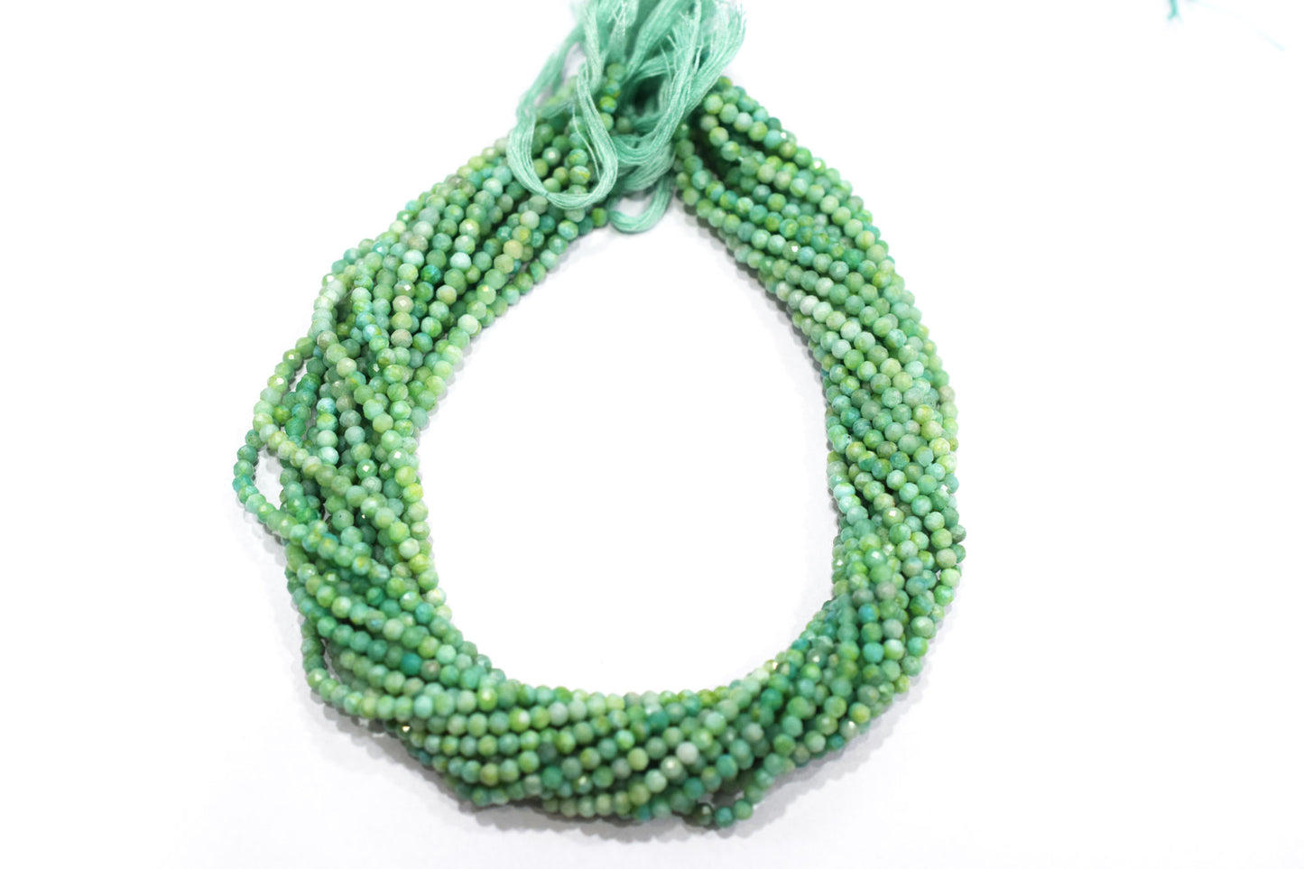 Natural Amazonite Faceted Beads , Sold By Strand , 3.25 - 3.50 mm , 13 inches , 19597