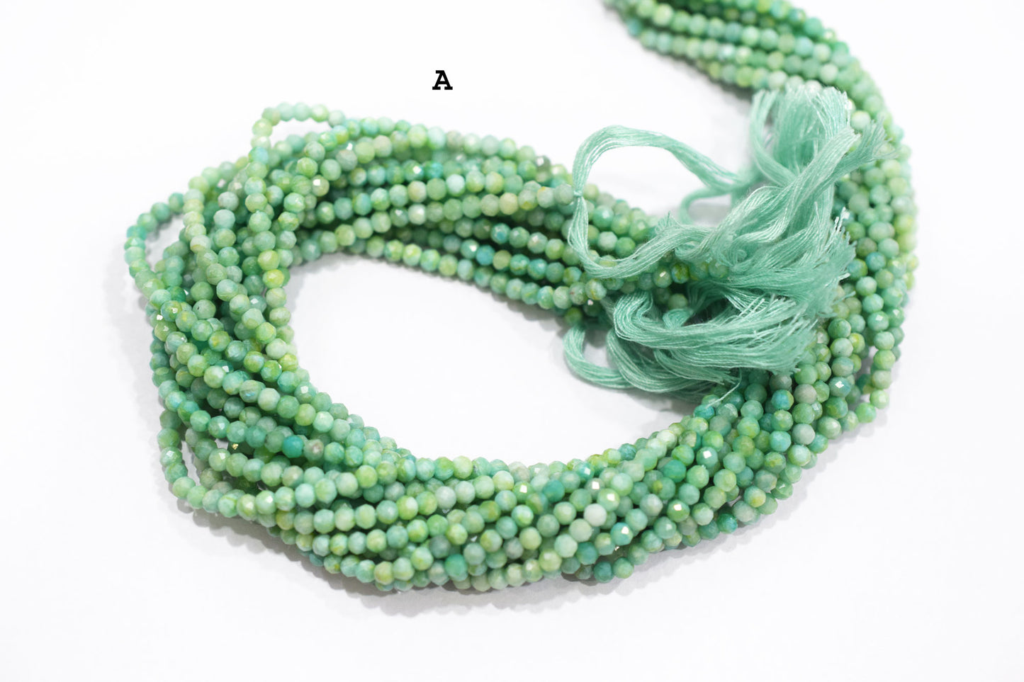 Natural Amazonite Faceted Beads , Sold By Strand , 3.25 - 3.50 mm , 13 inches , 19597