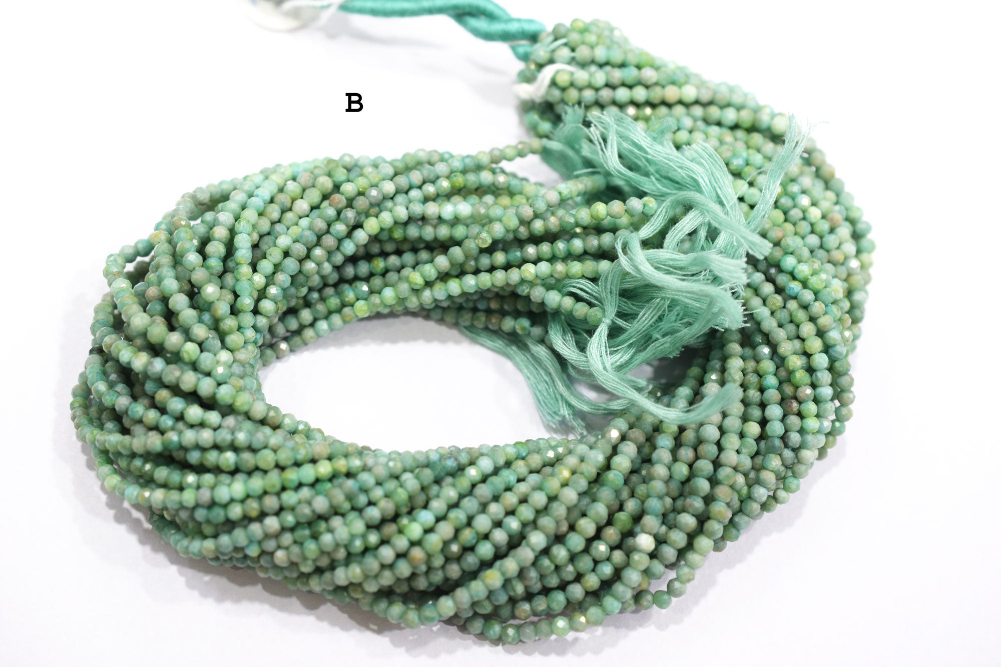 Natural Amazonite Faceted Beads , Sold By Strand , 3.25 - 3.50 mm , 13 inches , 19597