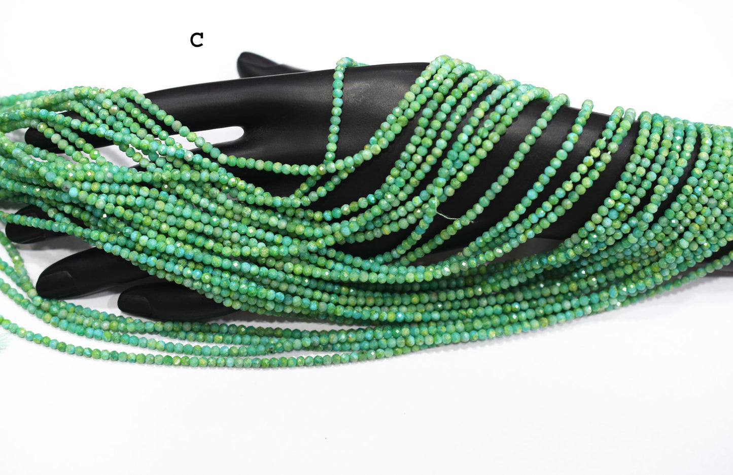 Natural Amazonite Faceted Beads , Sold By Strand , 3.25 - 3.50 mm , 13 inches , 19597