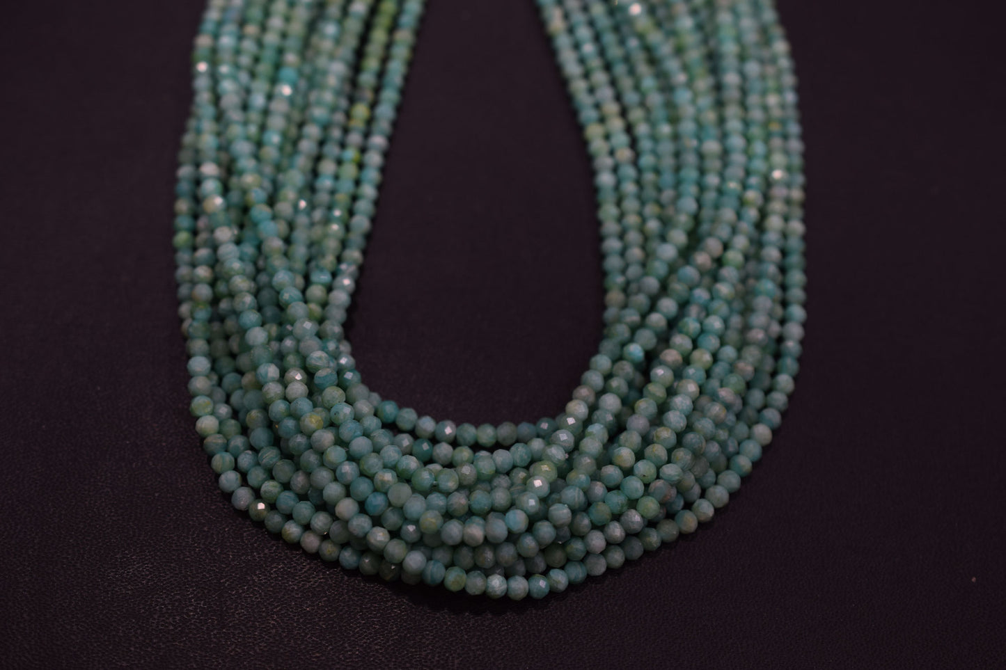 Natural Amazonite Faceted Beads , Sold By Strand , 3.25 - 3.50 mm , 13 inches , 19598
