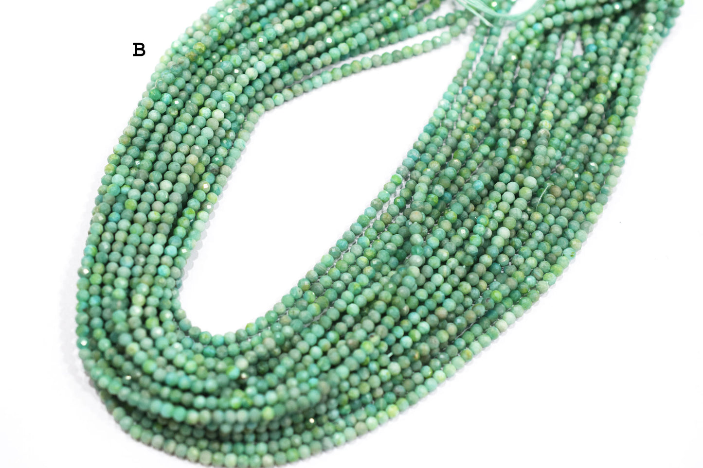 Natural Amazonite Faceted Beads , Sold By Strand , 3.25 - 3.50 mm , 13 inches , 19598