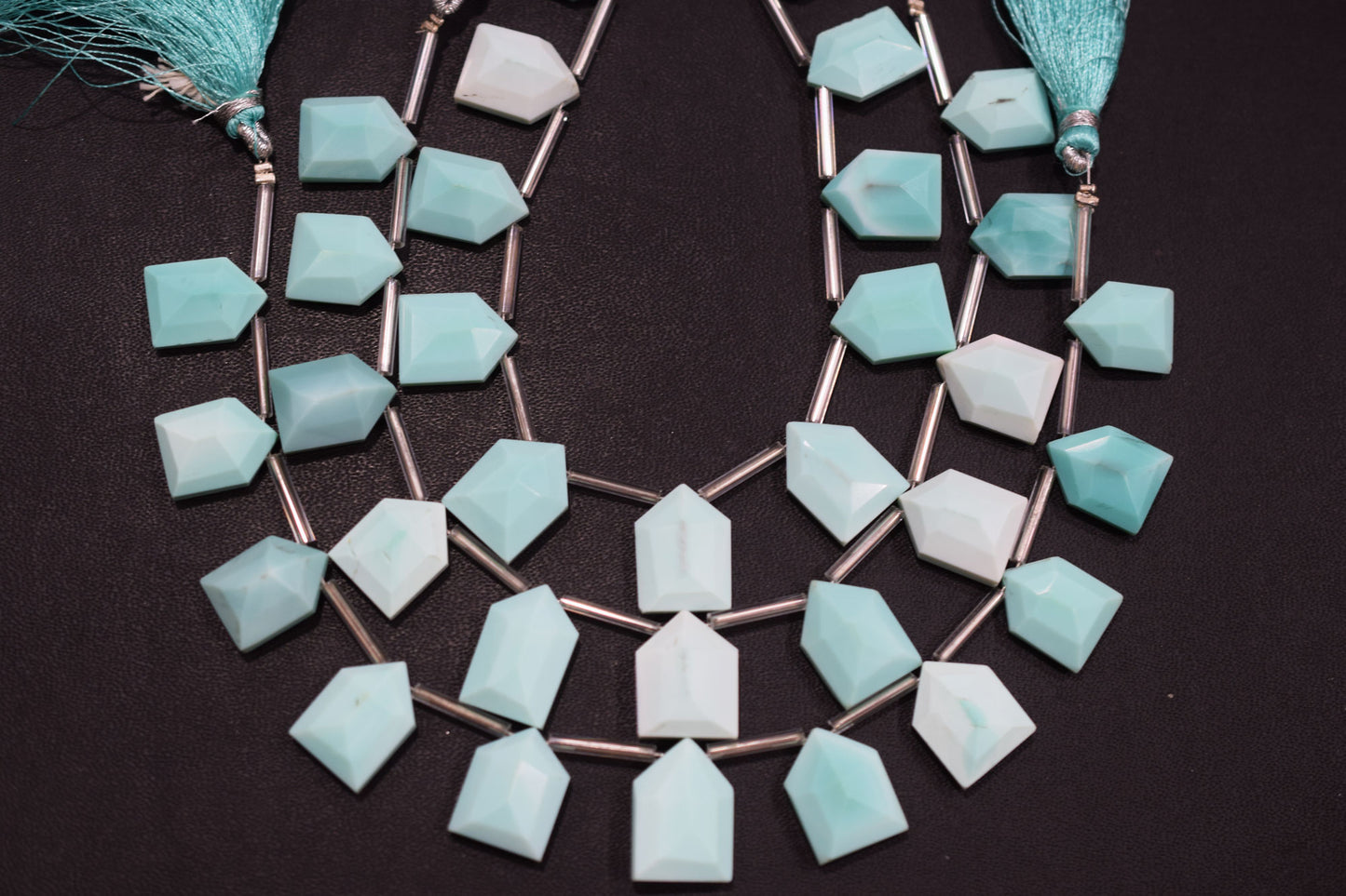 11 Pieces In Strand Peru Chalcedony Hut Shape Beads , Sold By Strand , 10x15 - 12x16 mm , 19603
