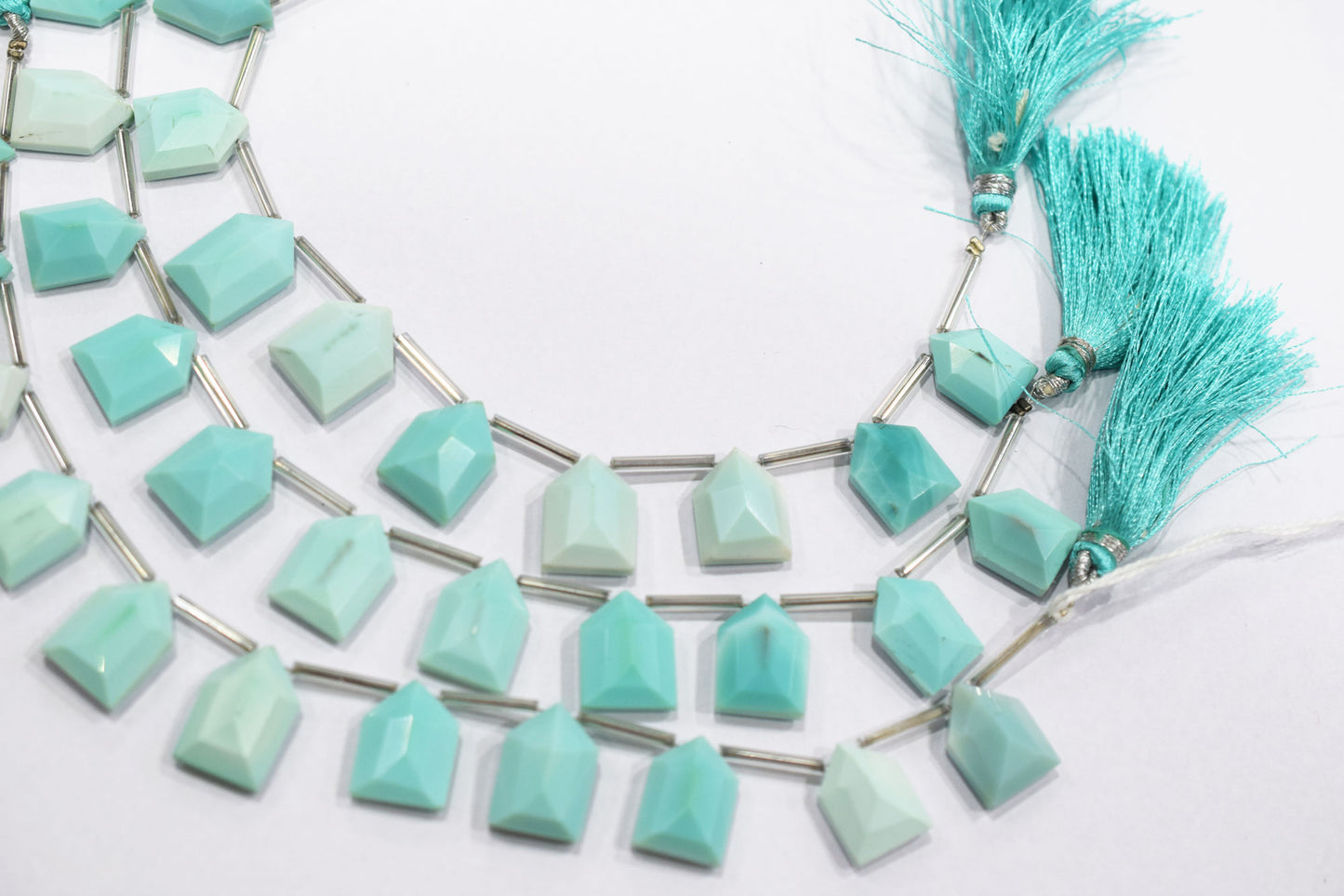 11 Pieces In Strand Peru Chalcedony Hut Shape Beads , Sold By Strand , 10x15 - 12x16 mm , 19603
