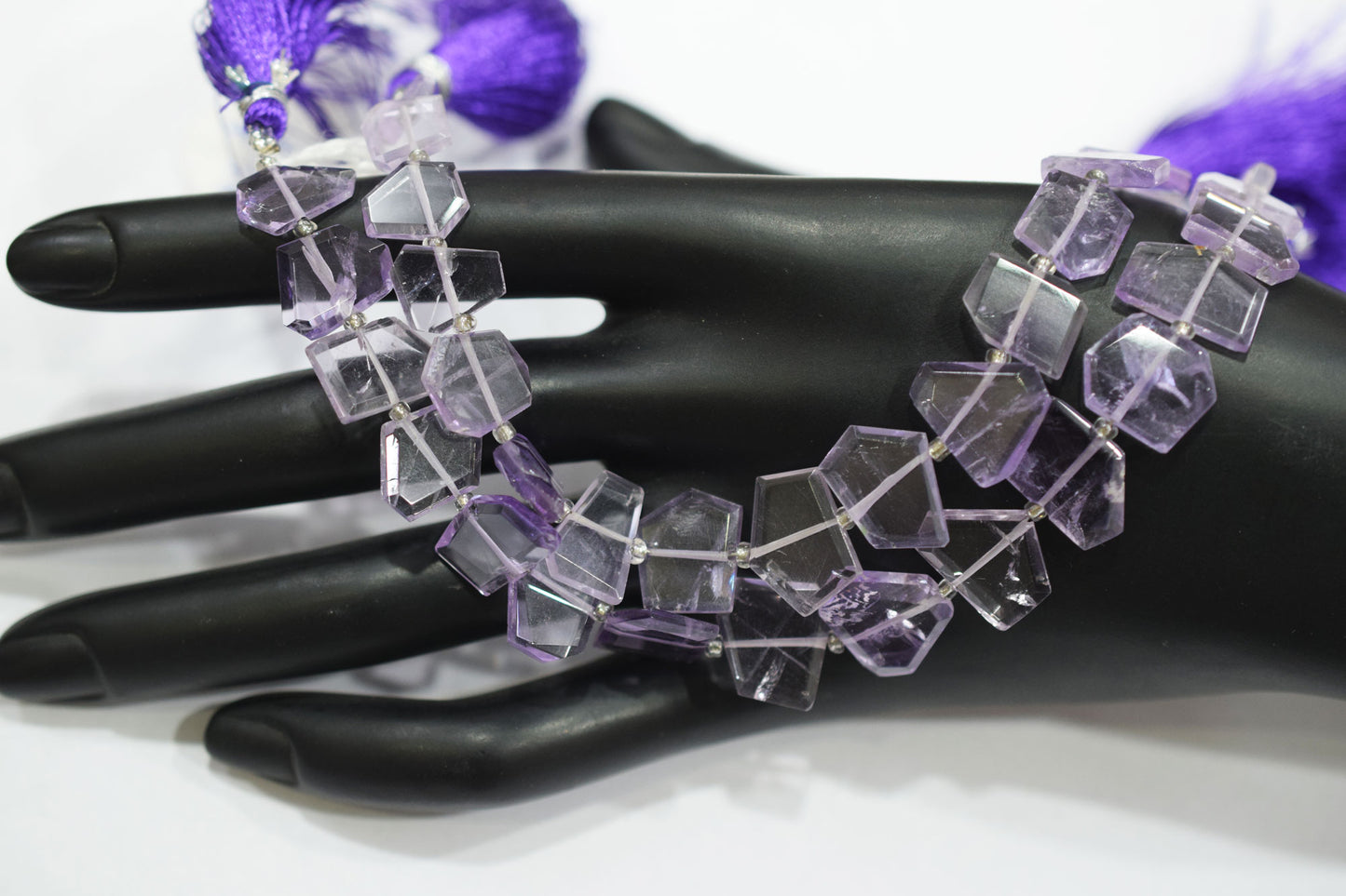 Natural Pink Amethyst Crown Cut Shape Briolettes , 6x8 - 11x15 mm , 7" , Sold By Strand , 19605