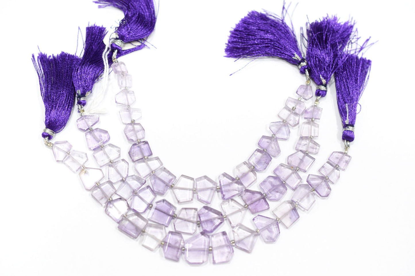Natural Pink Amethyst Crown Cut Shape Briolettes , 6x8 - 11x15 mm , 7" , Sold By Strand , 19605