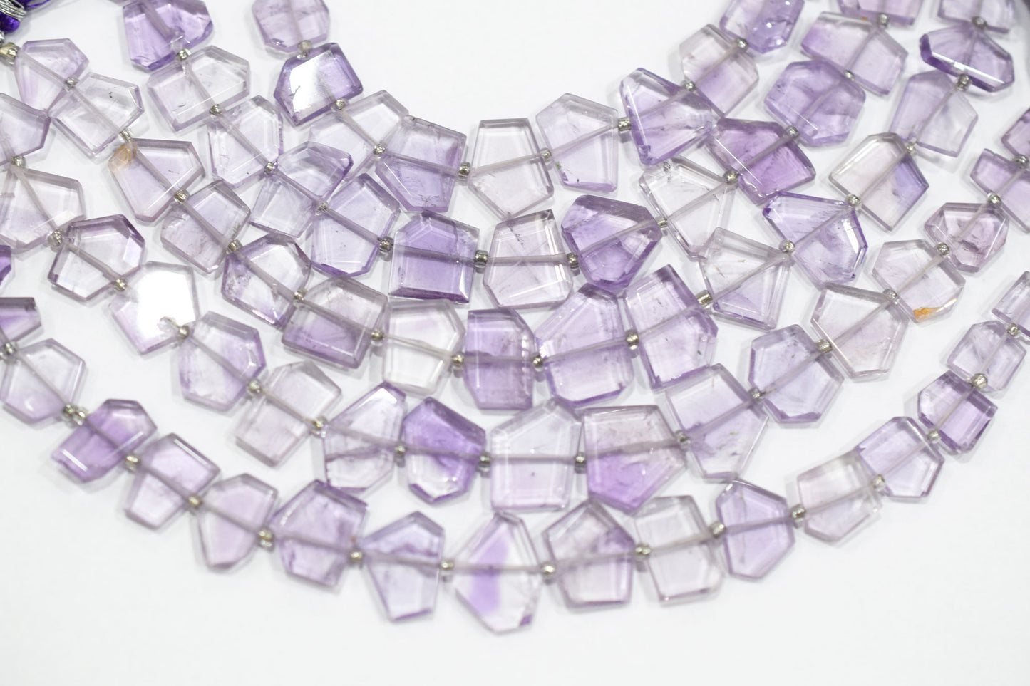 Natural Pink Amethyst Crown Cut Shape Briolettes , 6x8 - 11x15 mm , 7" , Sold By Strand , 19605