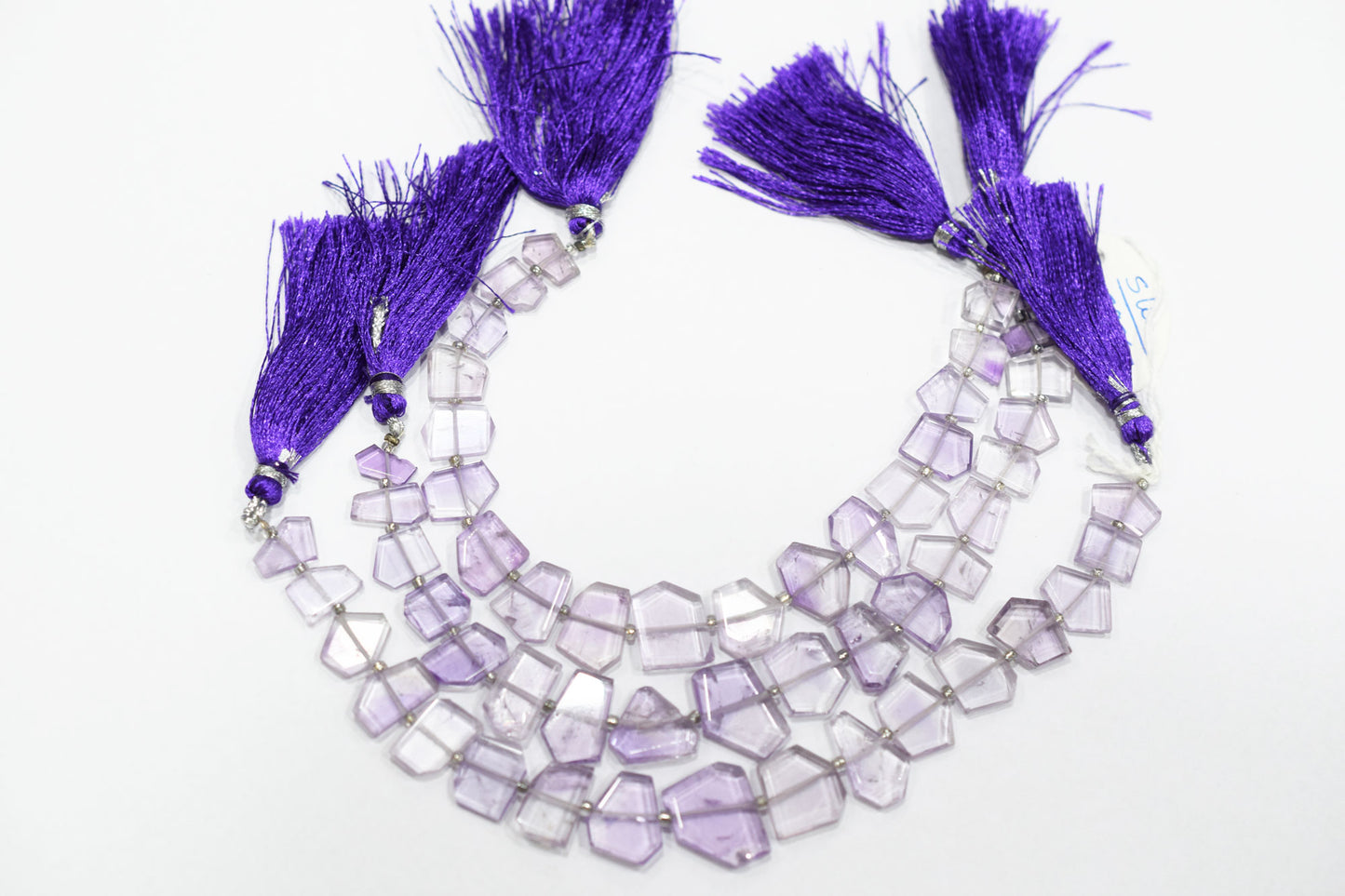 Natural Pink Amethyst Crown Cut Shape Briolettes , 7x9 - 11x15 mm , 7" , Sold By Strand , 19606