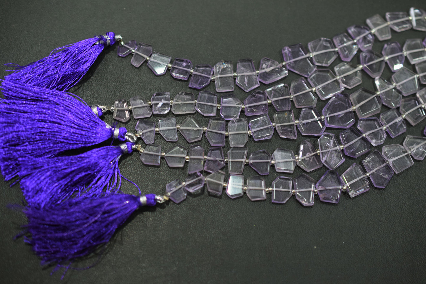 Natural Pink Amethyst Crown Cut Shape Briolettes , 7x9 - 11x15 mm , 7" , Sold By Strand , 19606