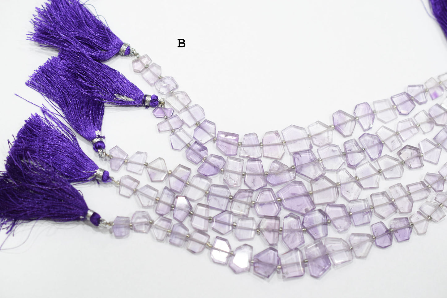 Natural Pink Amethyst Crown Cut Shape Briolettes , 7x9 - 11x15 mm , 7" , Sold By Strand , 19606