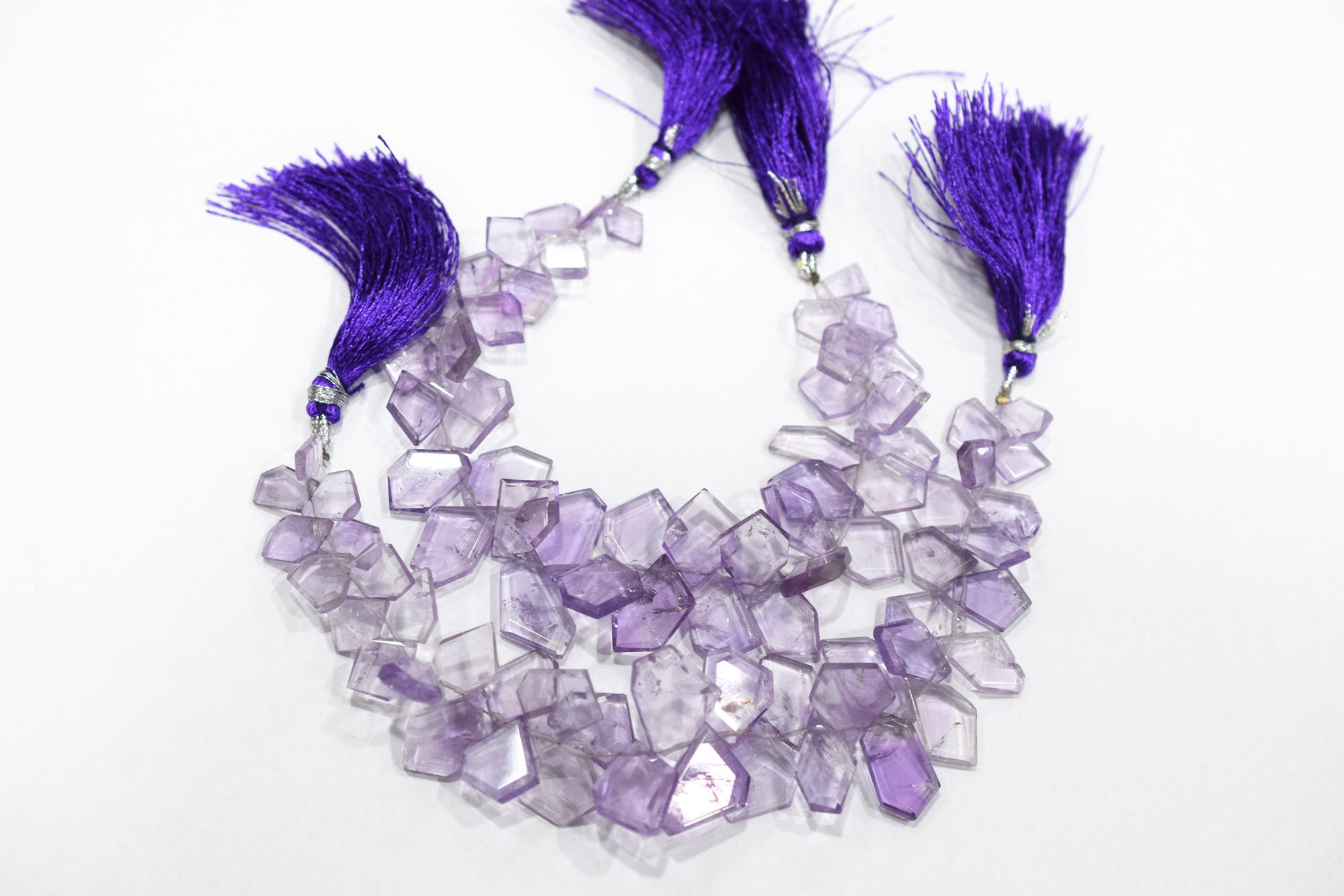 Natural Pink Amethyst Crown Cut Shape Briolettes , 7x9 - 12x16 mm , 7" , Sold By Strand , 19607