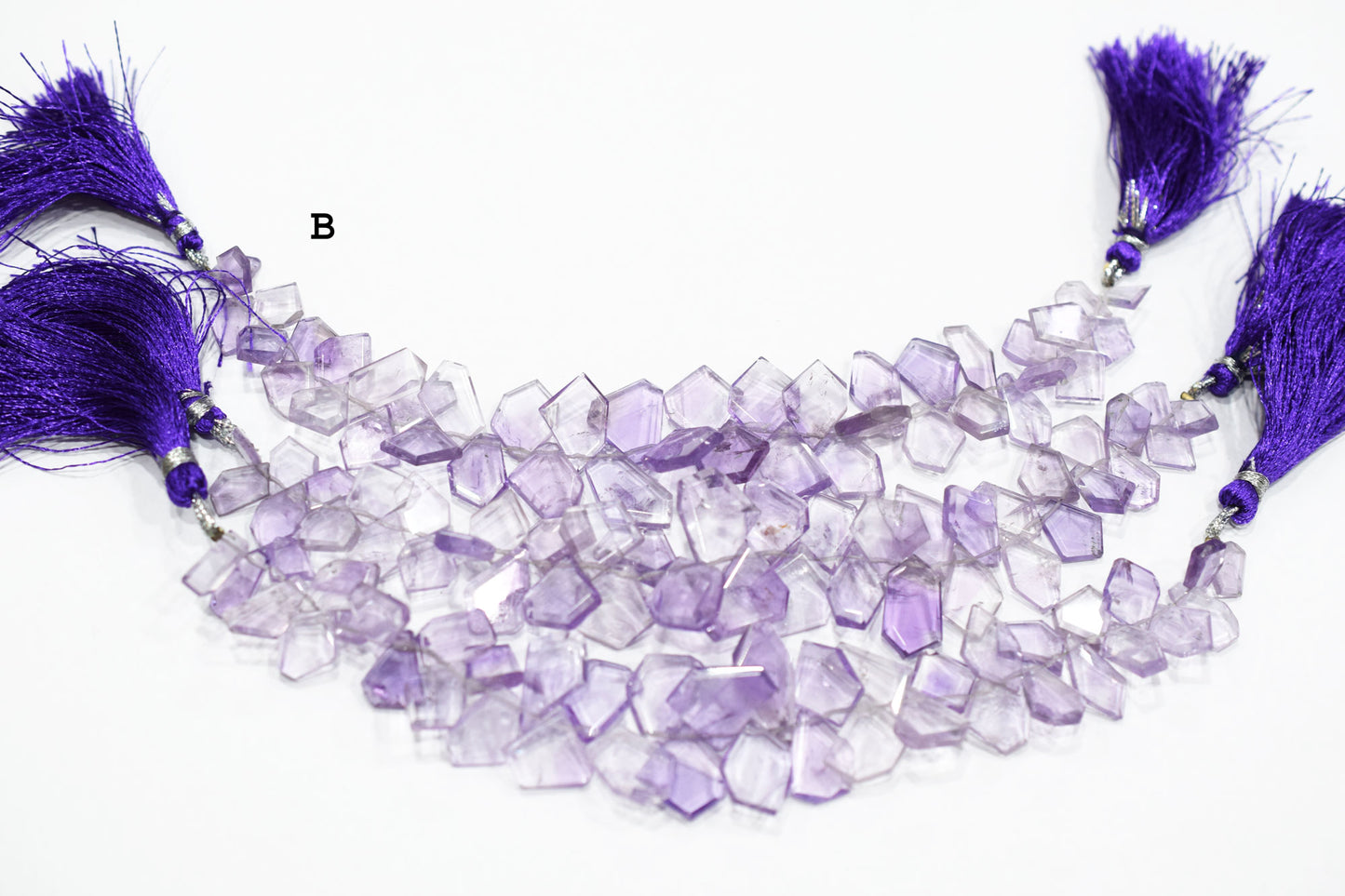 Natural Pink Amethyst Crown Cut Shape Briolettes , 7x9 - 12x16 mm , 7" , Sold By Strand , 19607
