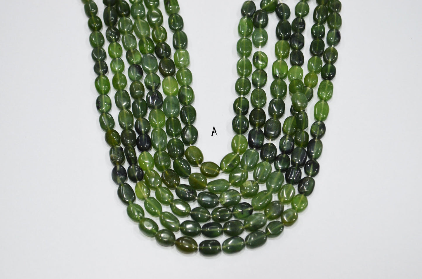 Russian Serpentine Oval Nuggets Shape Beads , Sold By Strand , 13.50 Inches , 7x9 - 9x12 mm , 19709