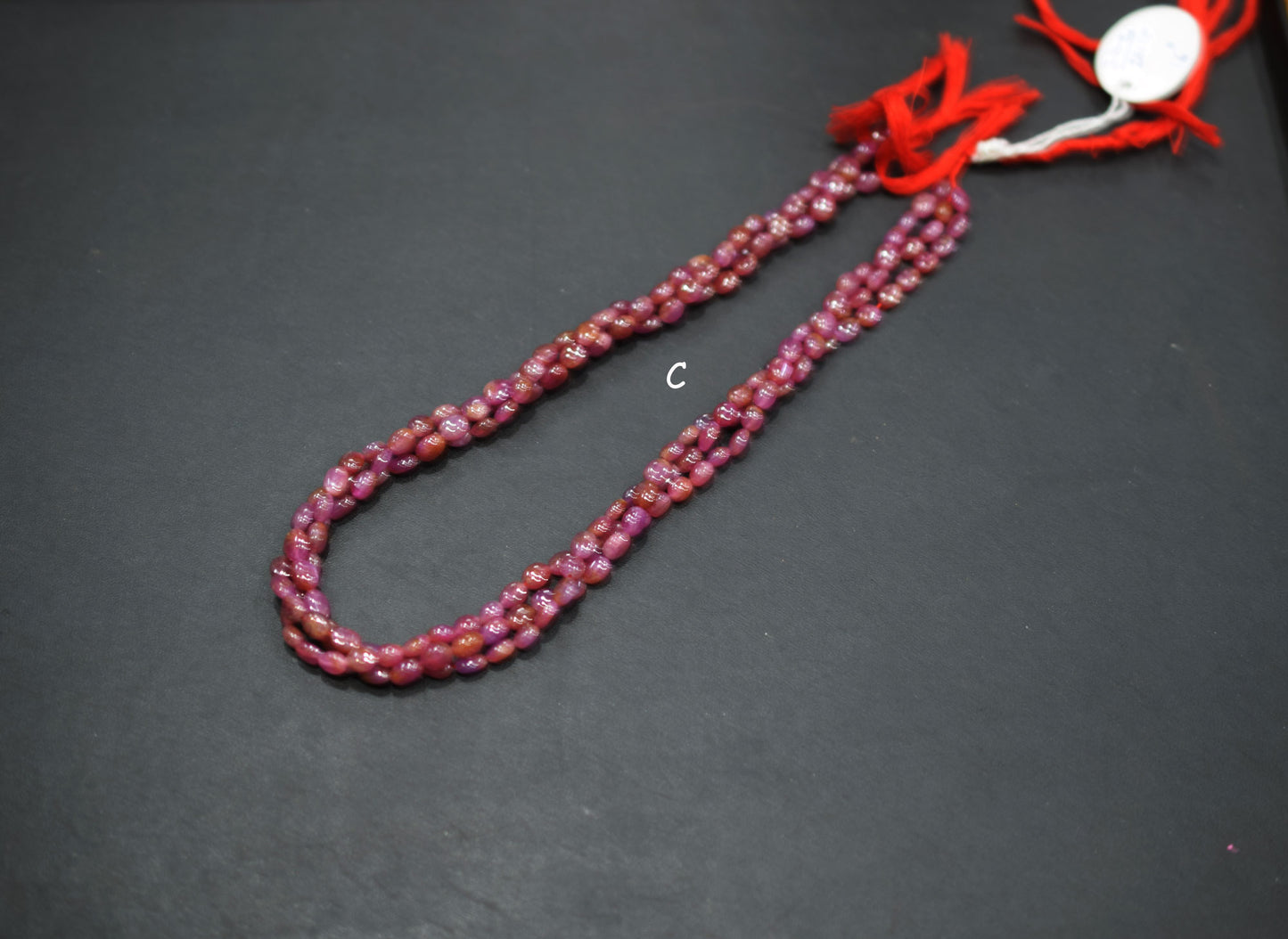 Natural Ruby Smooth Oval Nuggets Shape Beads , Sold By Strand , 5x6-5.50x7.50 mm , 16" , 19717