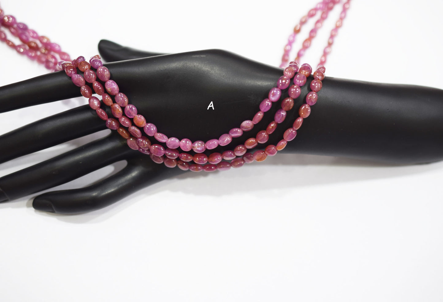 Natural Ruby Smooth Oval Nuggets Shape Beads , Sold By Strand , 5x5.50-6x7 mm , 16" , 19718