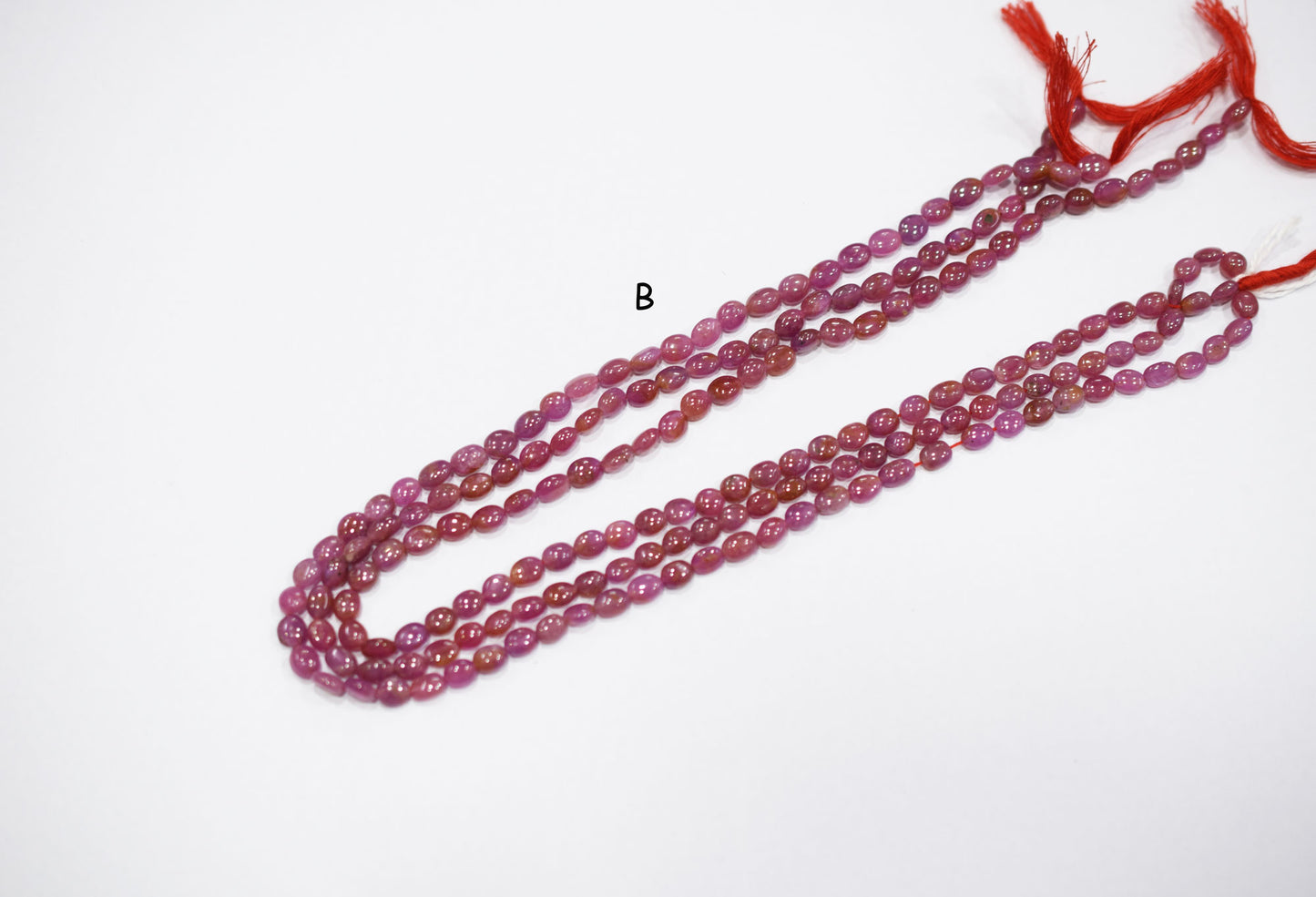 Natural Ruby Smooth Oval Nuggets Shape Beads , Sold By Strand , 5x5.50-6x7 mm , 16" , 19718