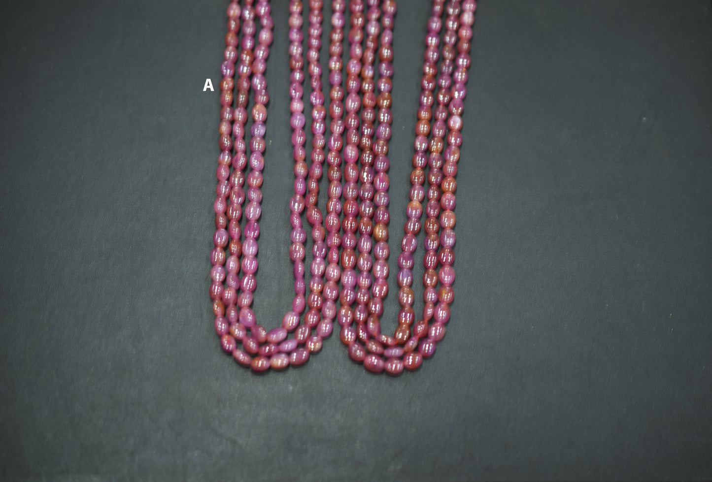 Natural Ruby Smooth Oval Nuggets Shape Beads , Sold By Strand , 5.50x6-6x8 mm , 16" , 19719