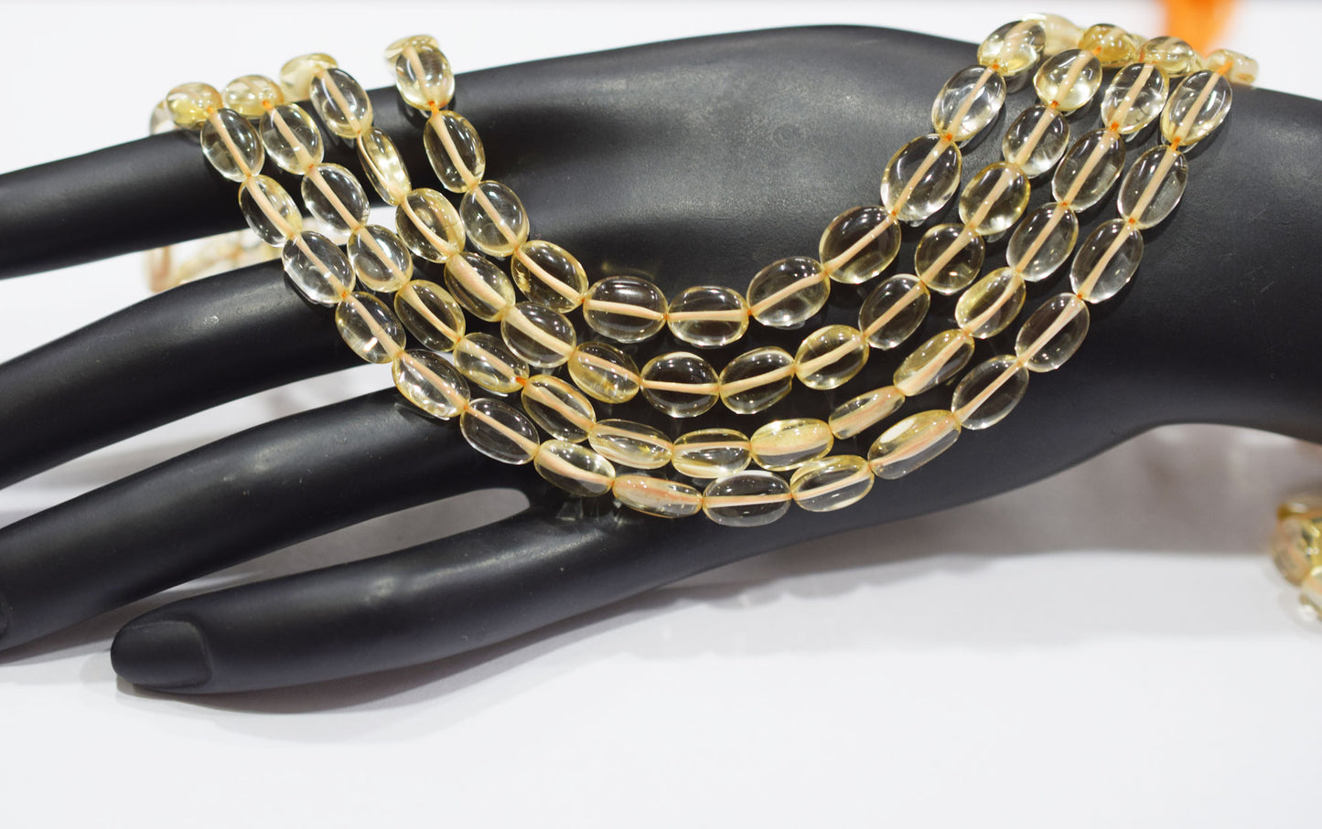 Natural Citrine Smooth Oval Shape Beads , Sold By Strand , 6x8-6x10 mm , 16" , 19721