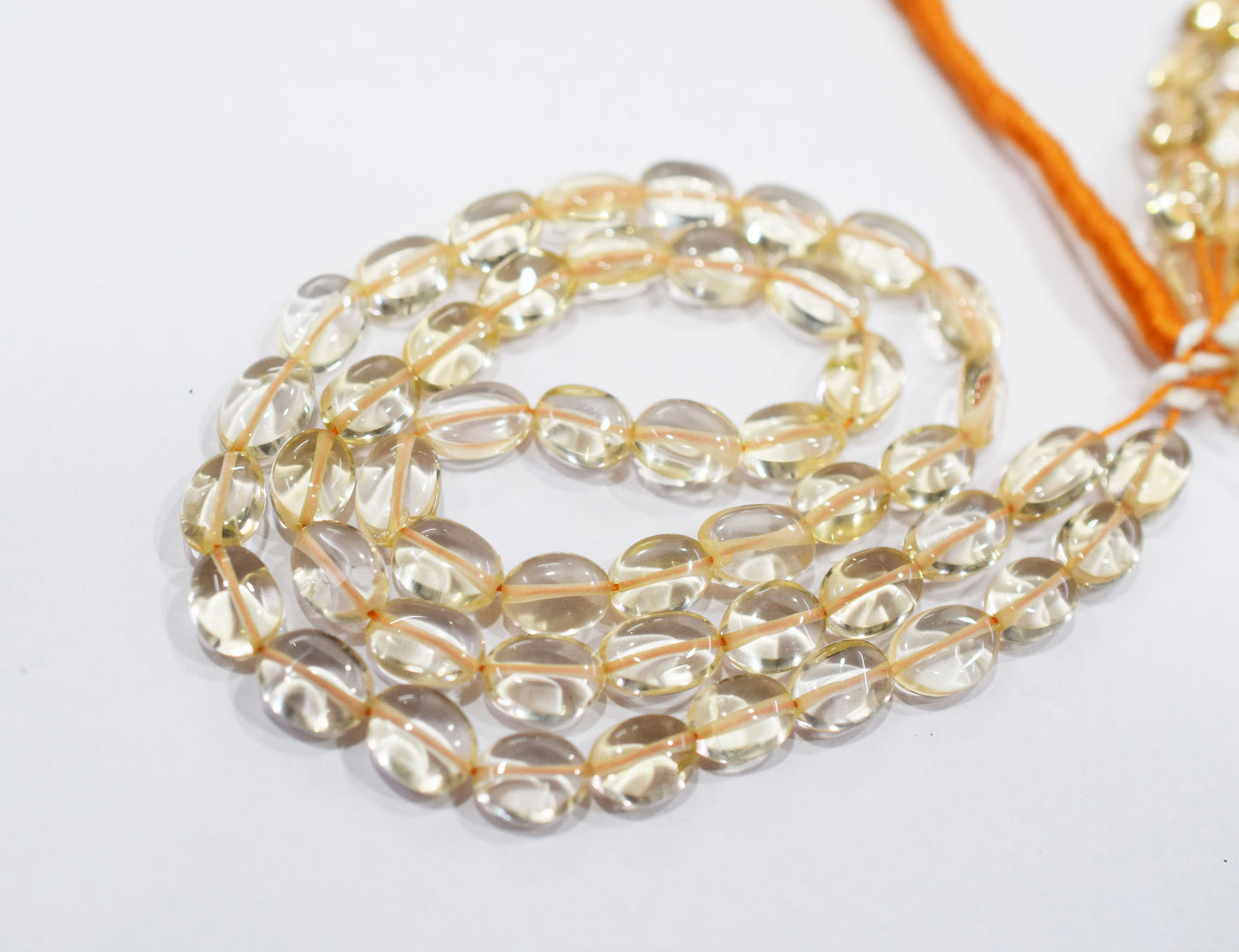 Natural Citrine Smooth Oval Shape Beads , Sold By Strand , 6x8-6x10 mm , 16" , 19721