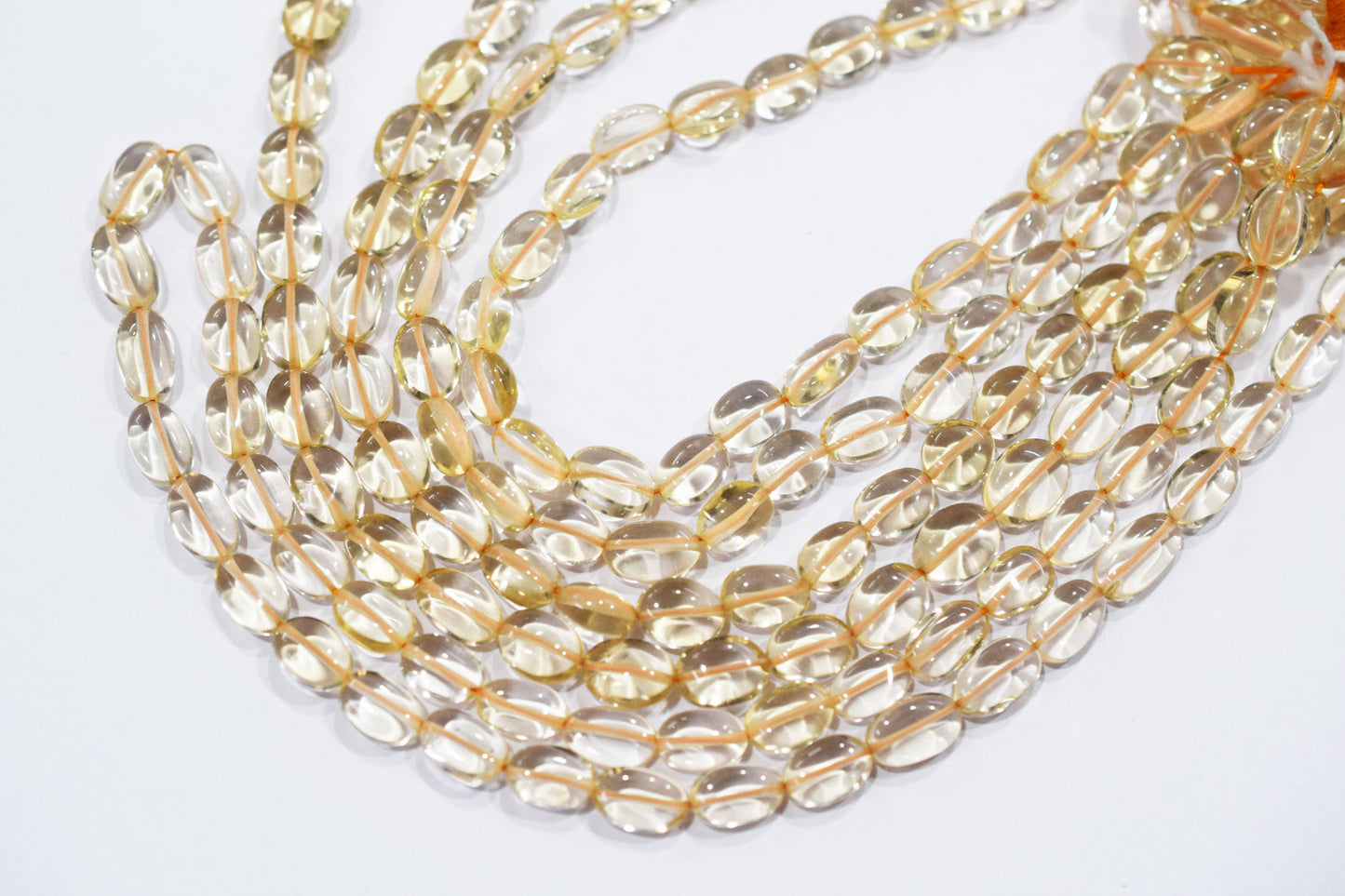 Natural Citrine Smooth Oval Shape Beads , Sold By Strand , 6x8-6x10 mm , 16" , 19721