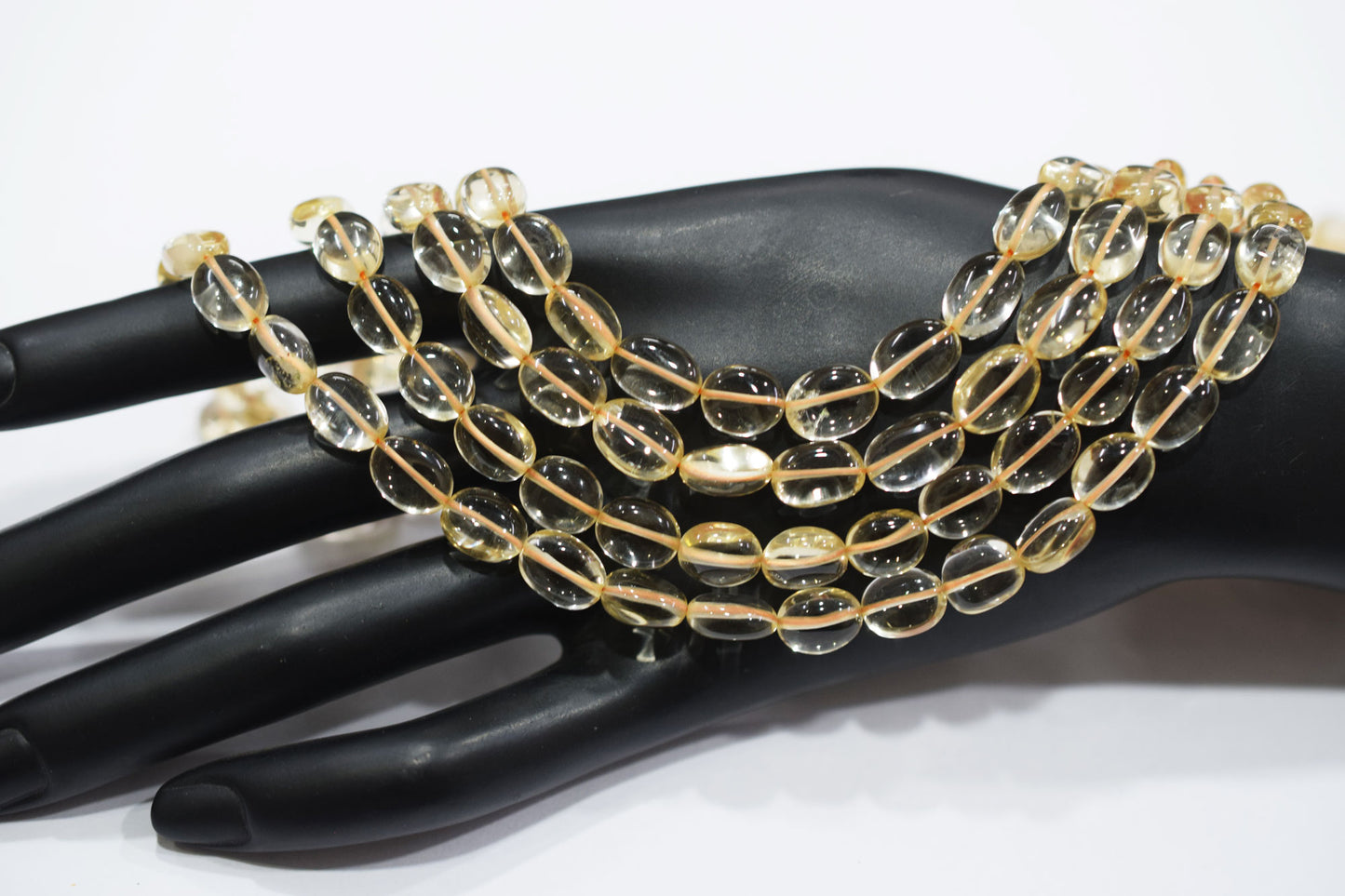 Natural Citrine Smooth Oval Shape Beads , Sold By Strand , 7x9 - 7x11 mm , 16" , 19722