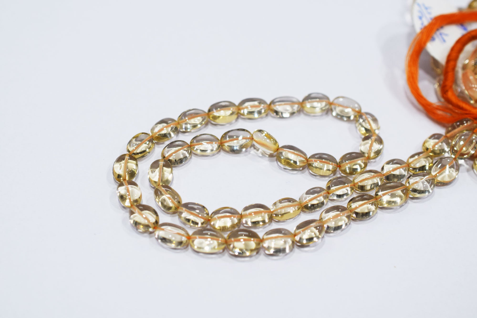 Natural Citrine Smooth Oval Shape Beads , Sold By Strand ,  7x9 - 7x11 mm , 16" , 19722