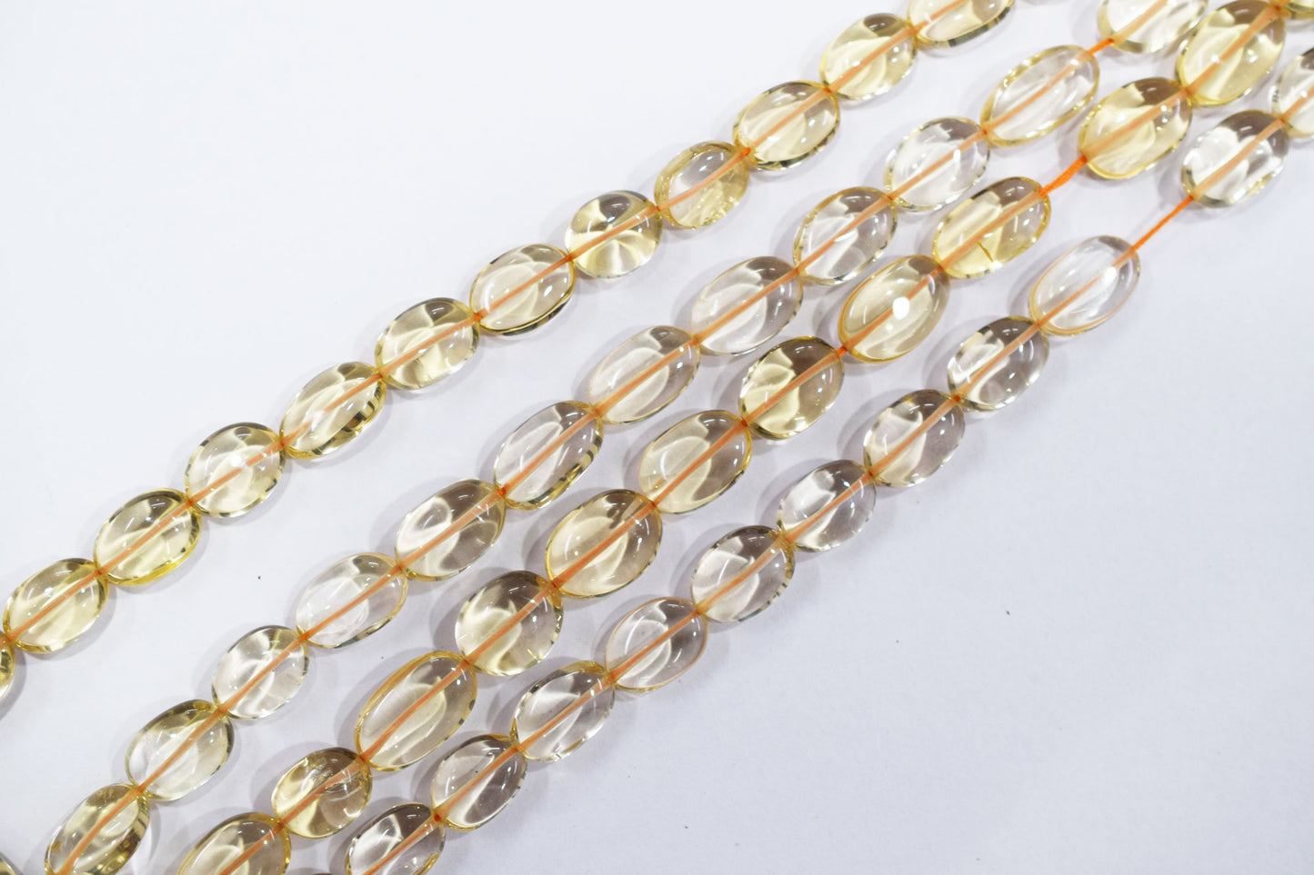 Natural Citrine Smooth Oval Shape Beads , Sold By Strand , 8x11 - 12x16 mm , 16" , 19723