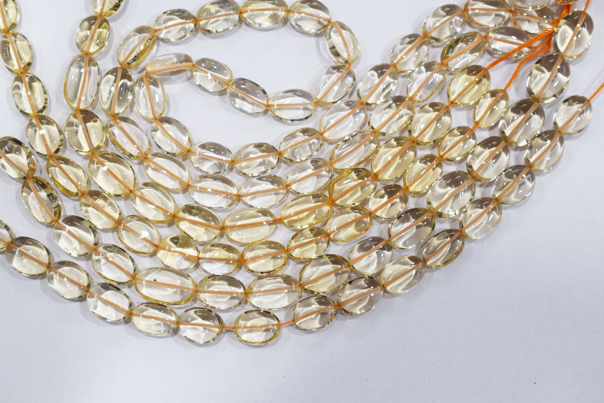 Natural Citrine Smooth Oval Shape Beads , Sold By Strand , 8x11 - 12x16 mm , 16" , 19723