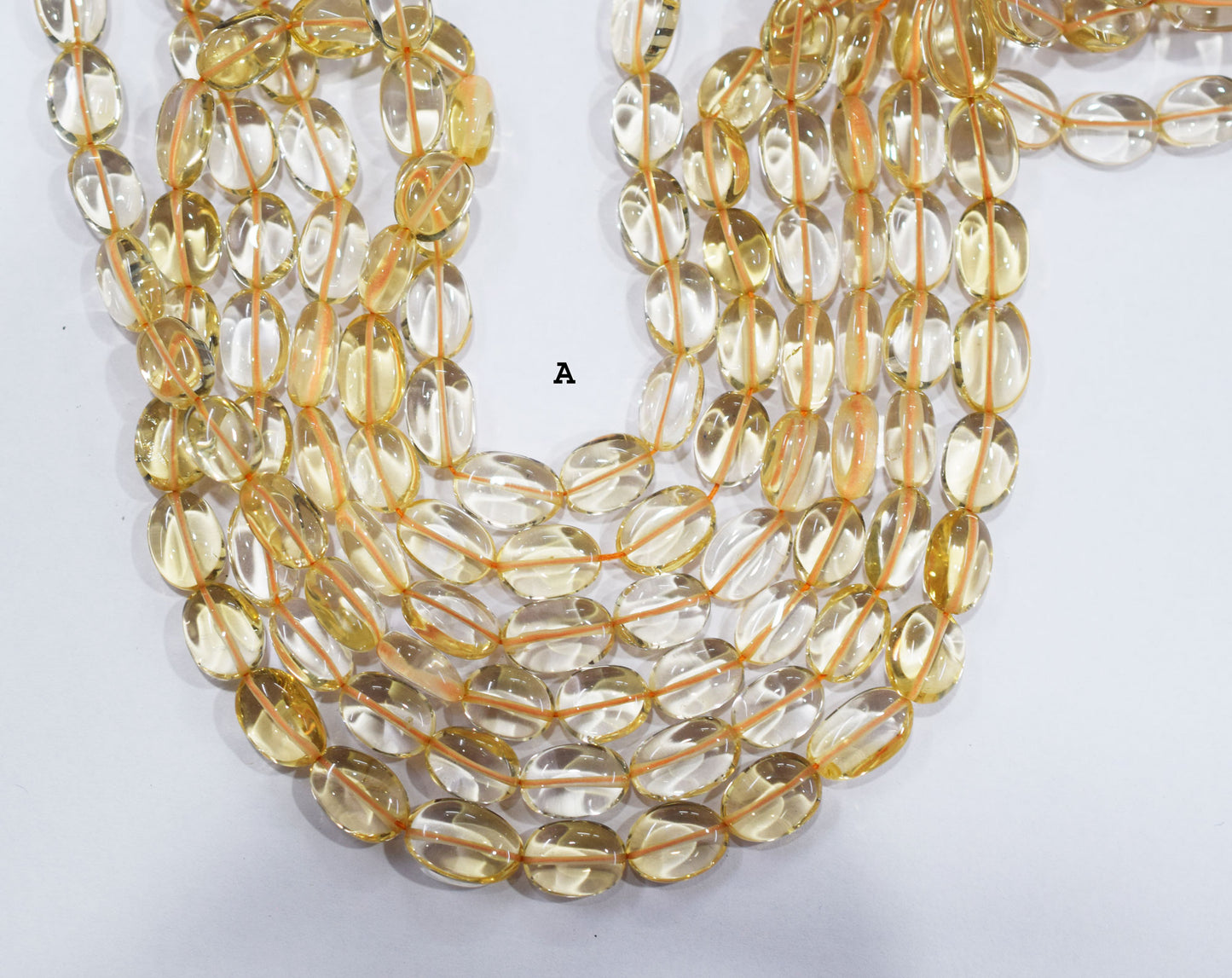 Natural Citrine Smooth Oval Shape Beads , Sold By Strand , 7.50x10 - 9x13 mm , 16" , 19724