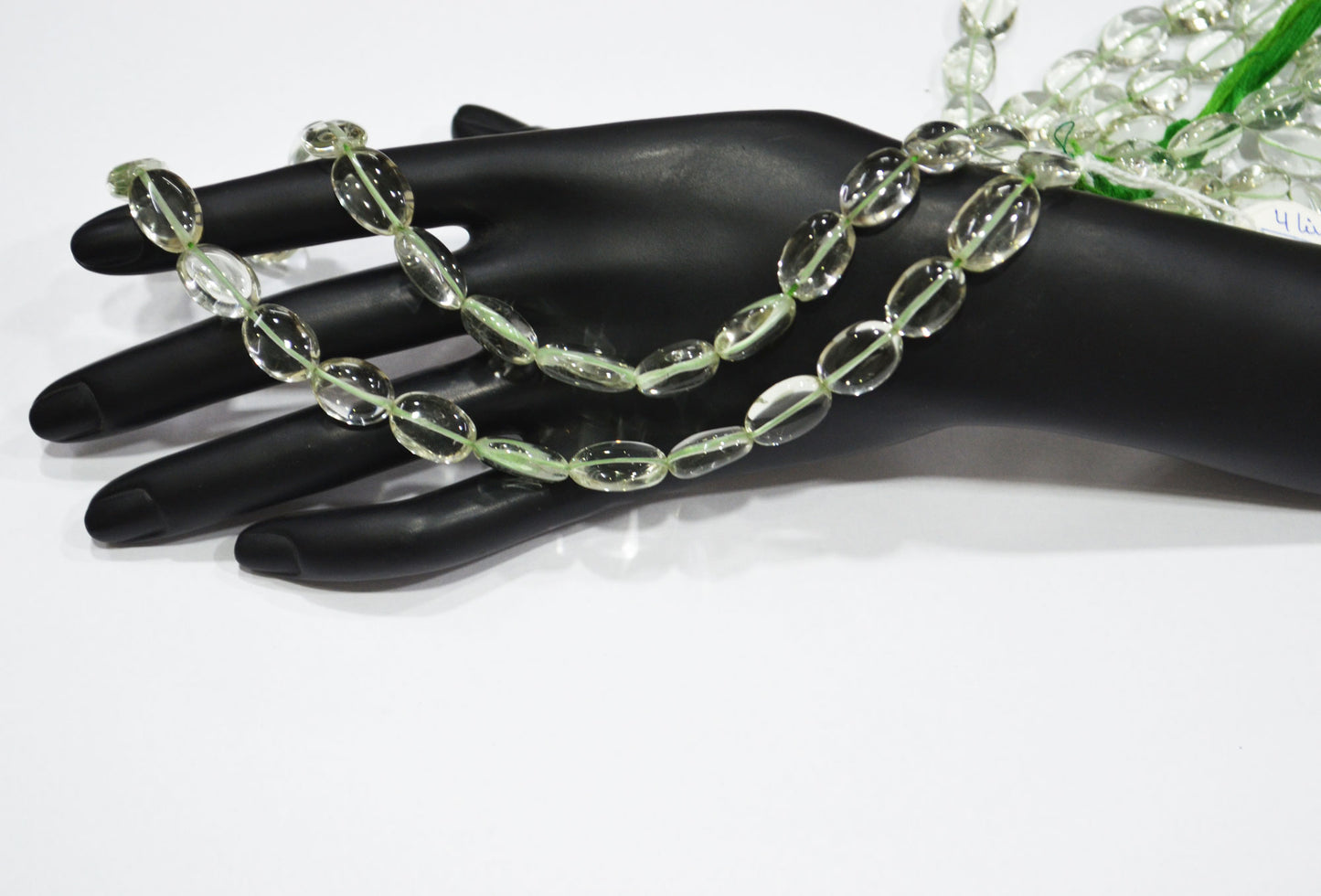 Green Amethyst Smooth Oval Shape Beads ,  Sold By Strand , 10x13-11x16 mm , 16" , 19726