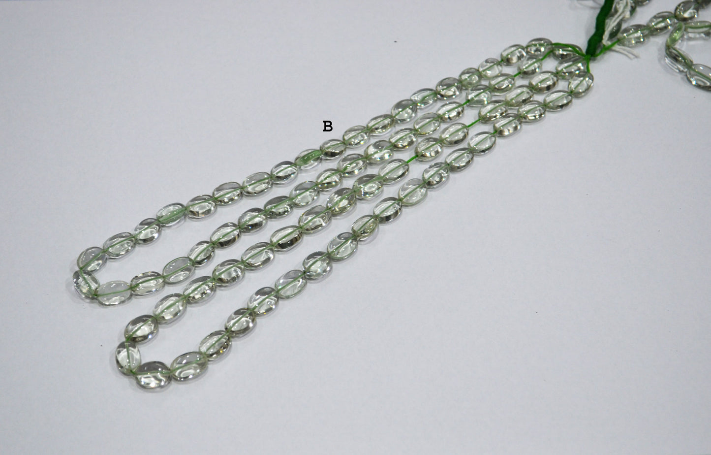 Green Amethyst Smooth Oval Shape Beads ,  Sold By Strand , 8x10-10x15 mm , 16" , 19727