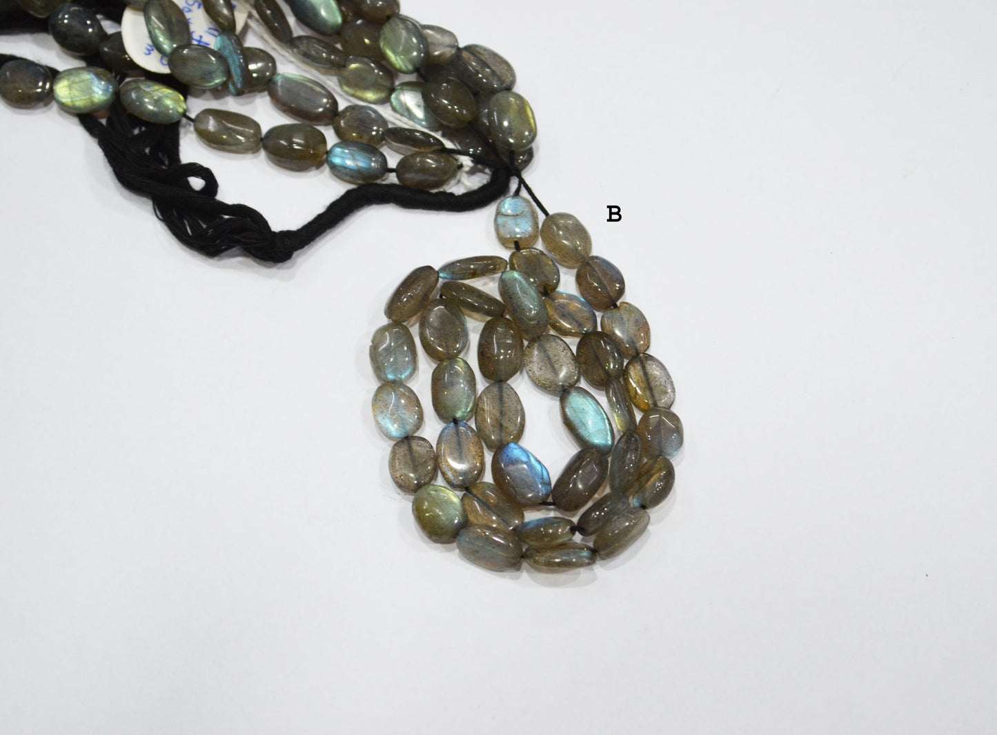 Natural Labradorite Oval Nuggets Shape Beads , Sold By Strand , 8.50x11-9x15.50 mm , 16" , 19729