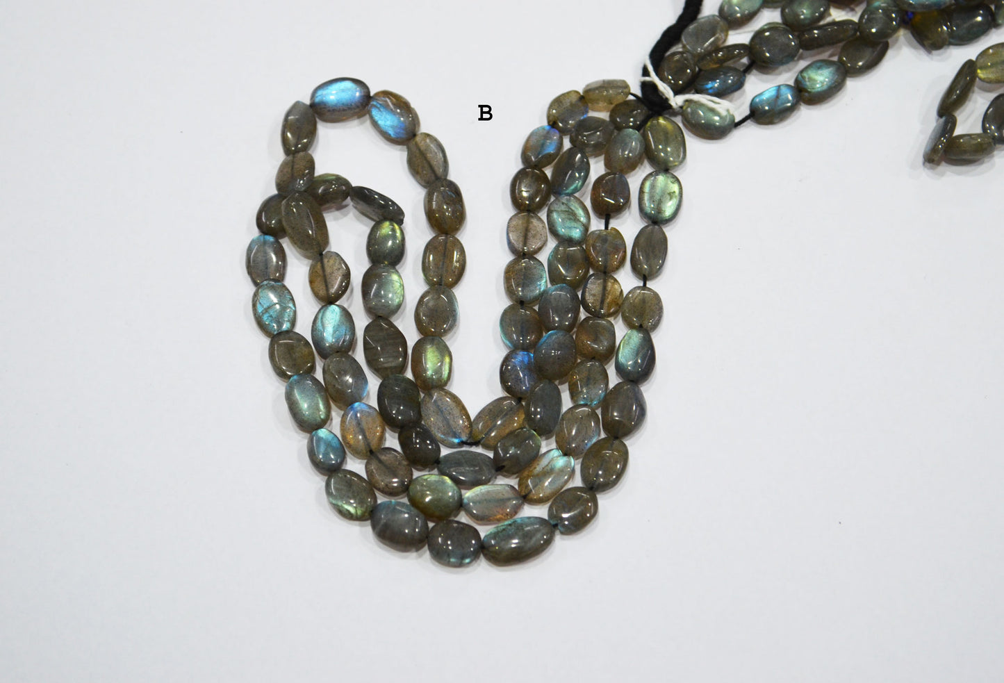 Natural Labradorite Oval Nuggets Shape Beads , Sold By Strand , 8.50x11-9x15.50 mm , 16" , 19729