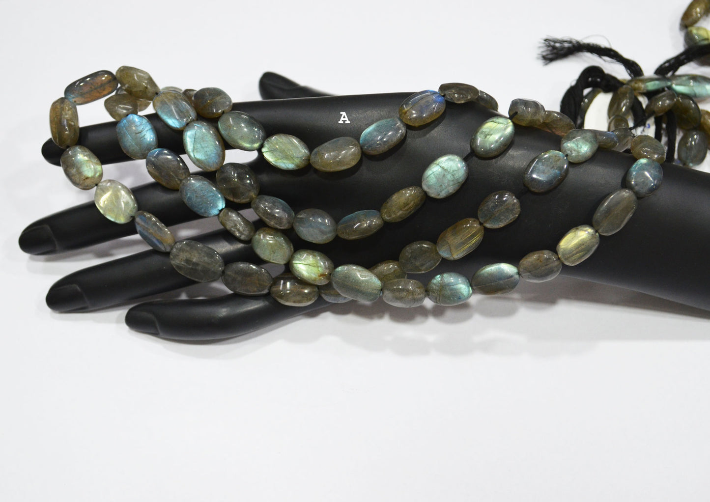 Natural Labradorite Oval Nuggets Shape Beads , Sold By Strand , 9x11-10x14 mm , 16" , 19730